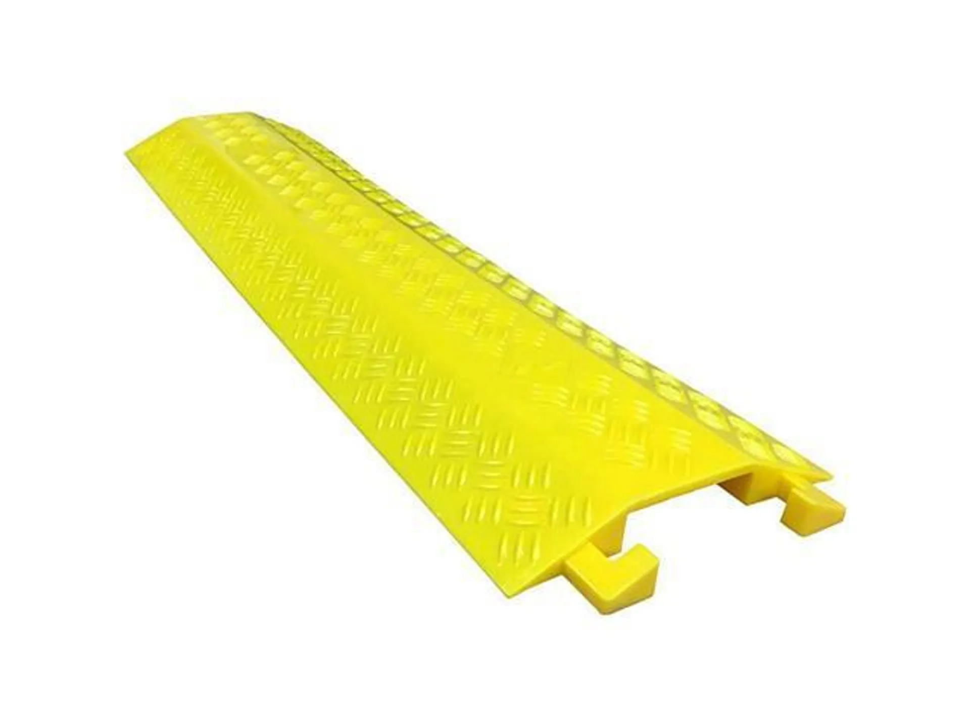 Runner PVC Drop Over Cable Ramp Cable Protector - Single Channel - Yellow