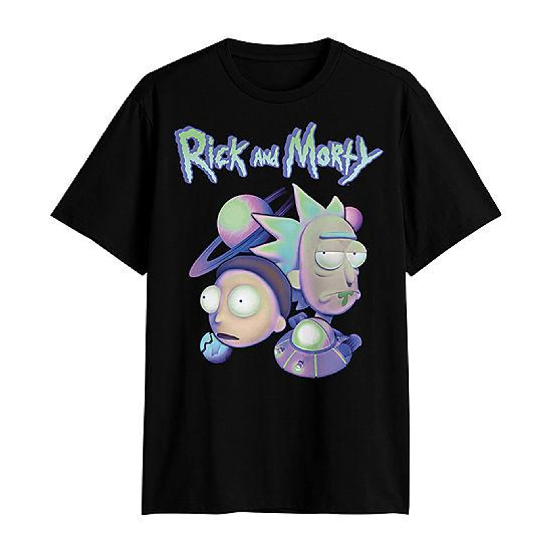 new! Big and Tall Mens Crew Neck Short Sleeve Regular Fit Rick and Morty Graphic T-Shirt