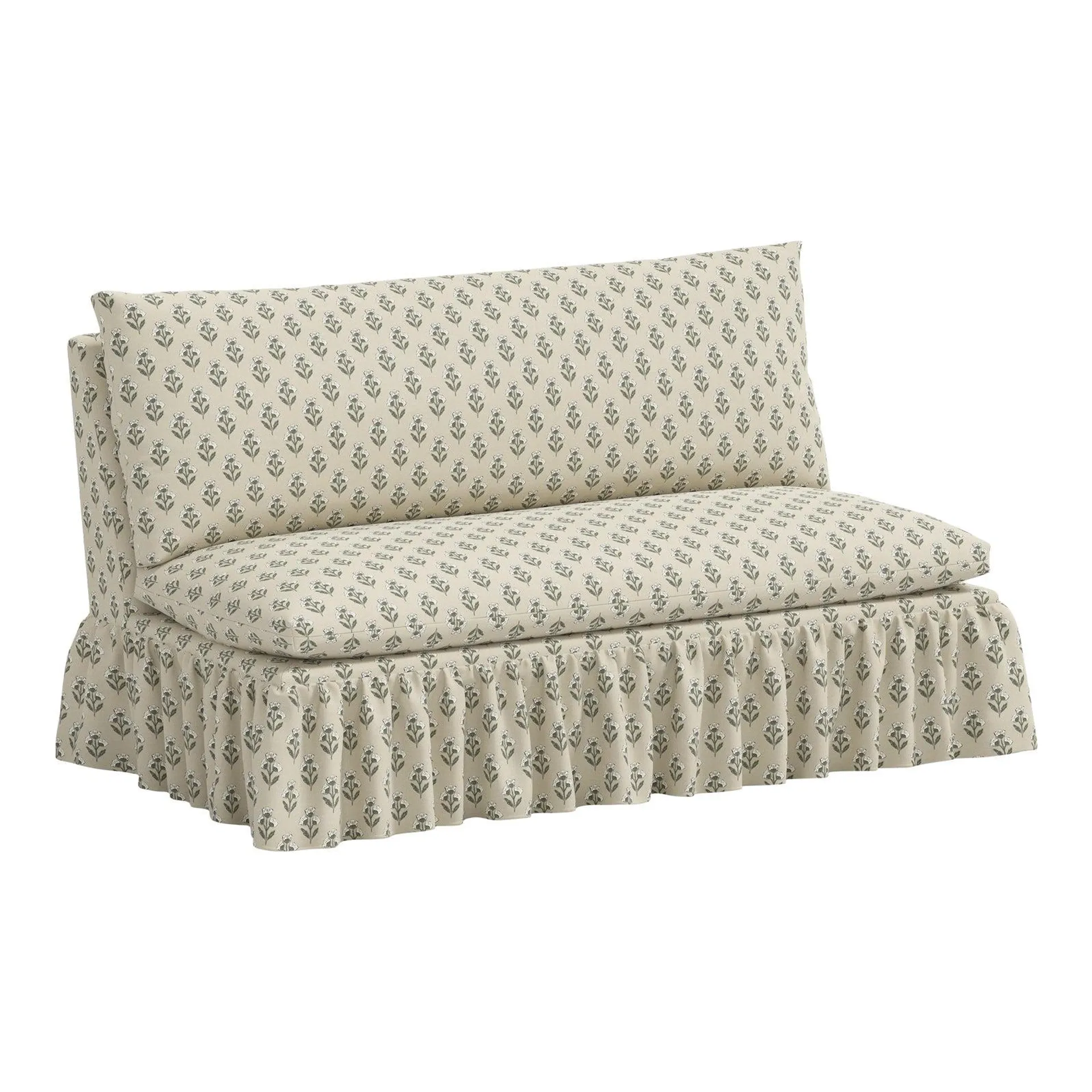 Stoffer Home x Cloth & Company Thelma Settee in Francie Sage