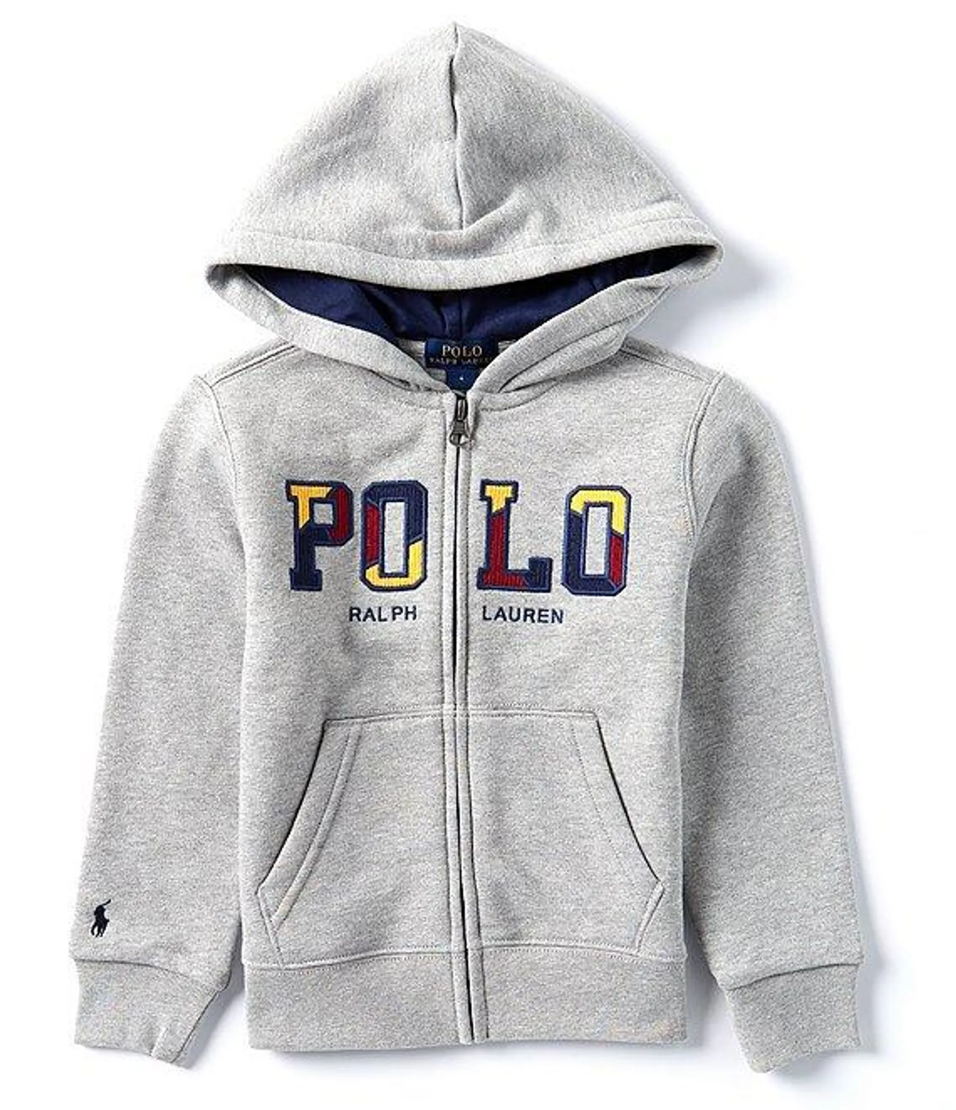 Little Boys 2T-7 Long Sleeve Corduroy-Logo Fleece Hooded Jacket