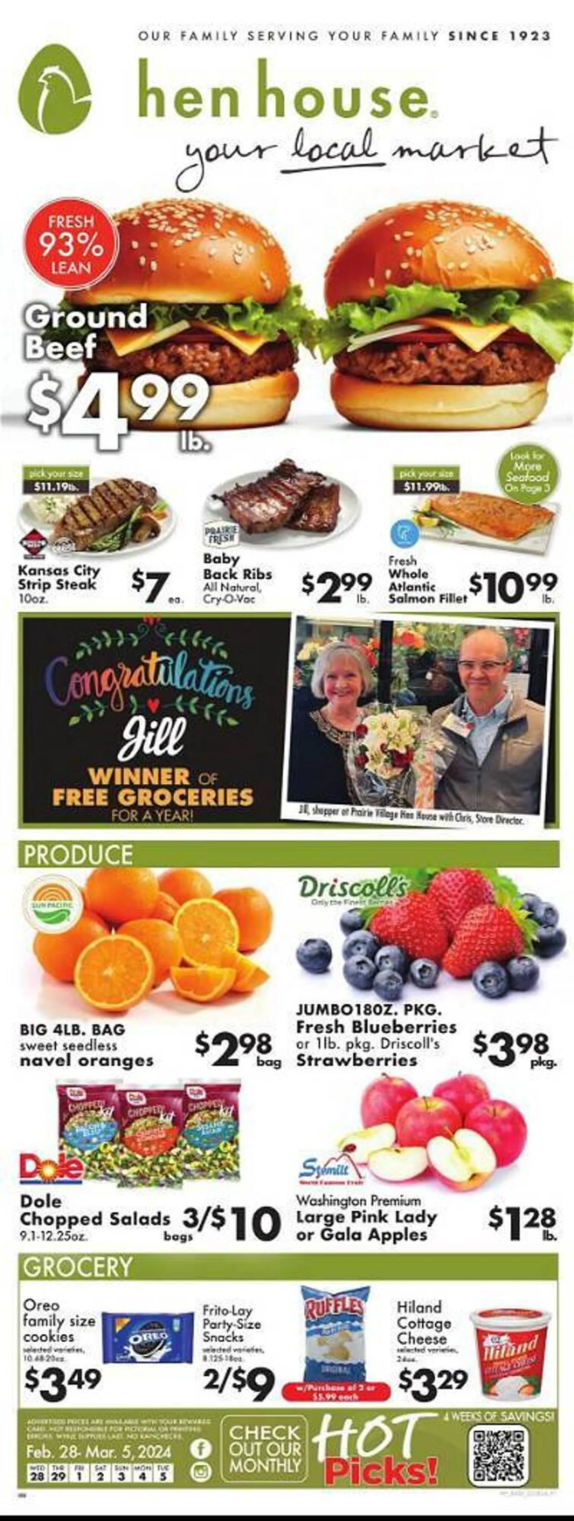 Weekly ad Hen House Weekly Ad from February 28 to March 5 2024 - Page 1