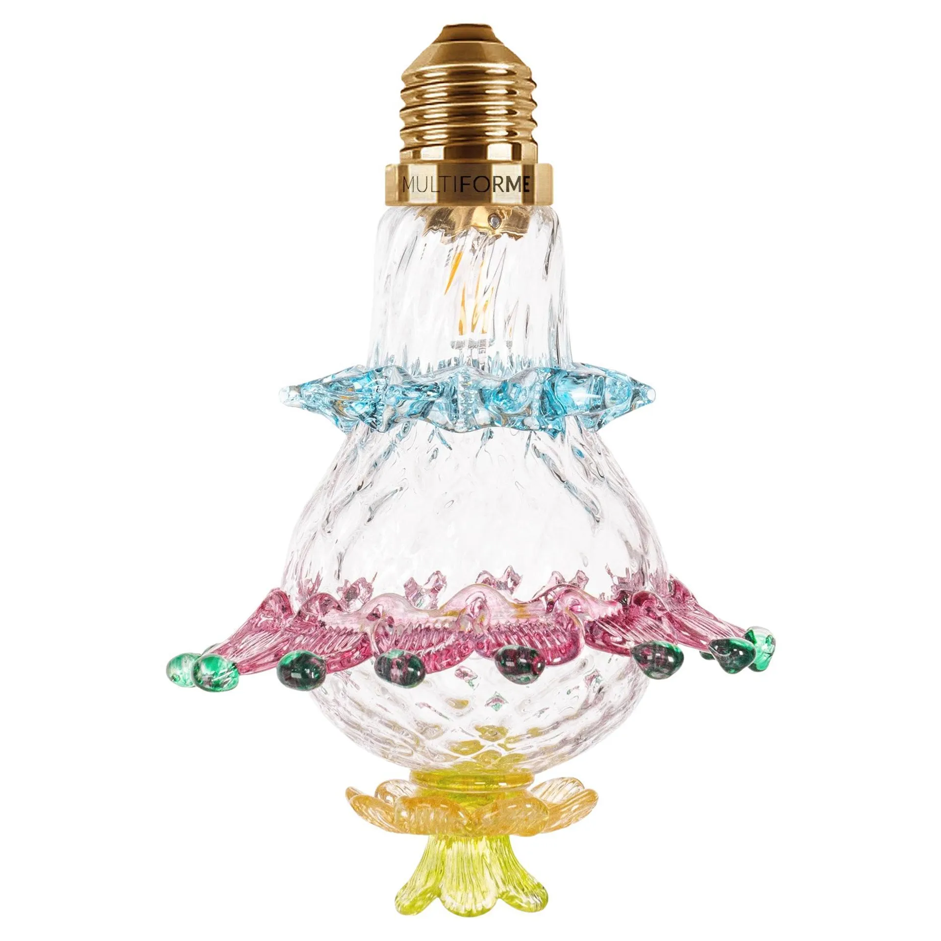 Artistic glass lightbulb chandelier Murano Bulb Marcantonio X Multiforme #01