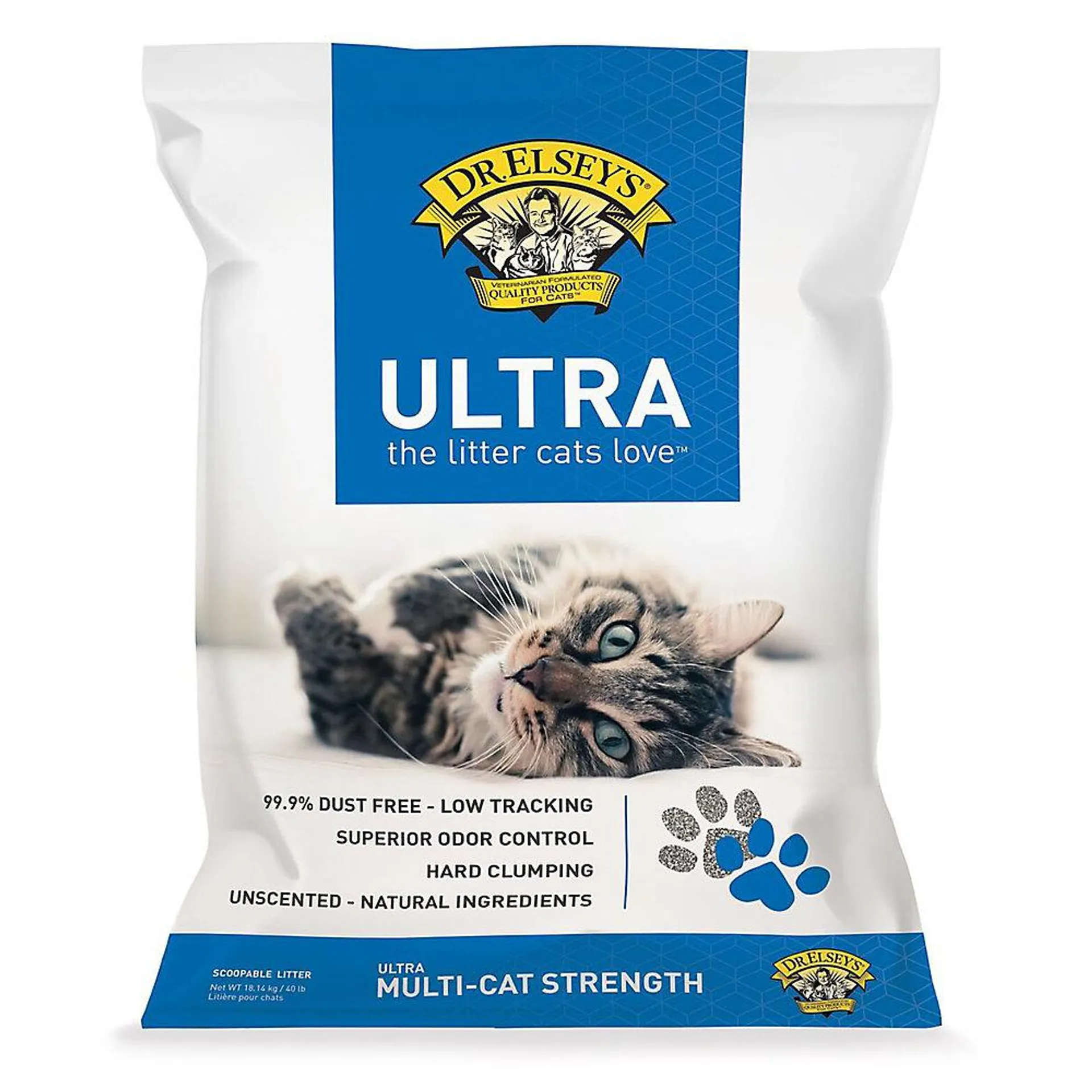 Dr. Elsey's Precious Cat Ultra Clumping Multi-Cat Clay Cat Litter - Unscented, Low Tracking