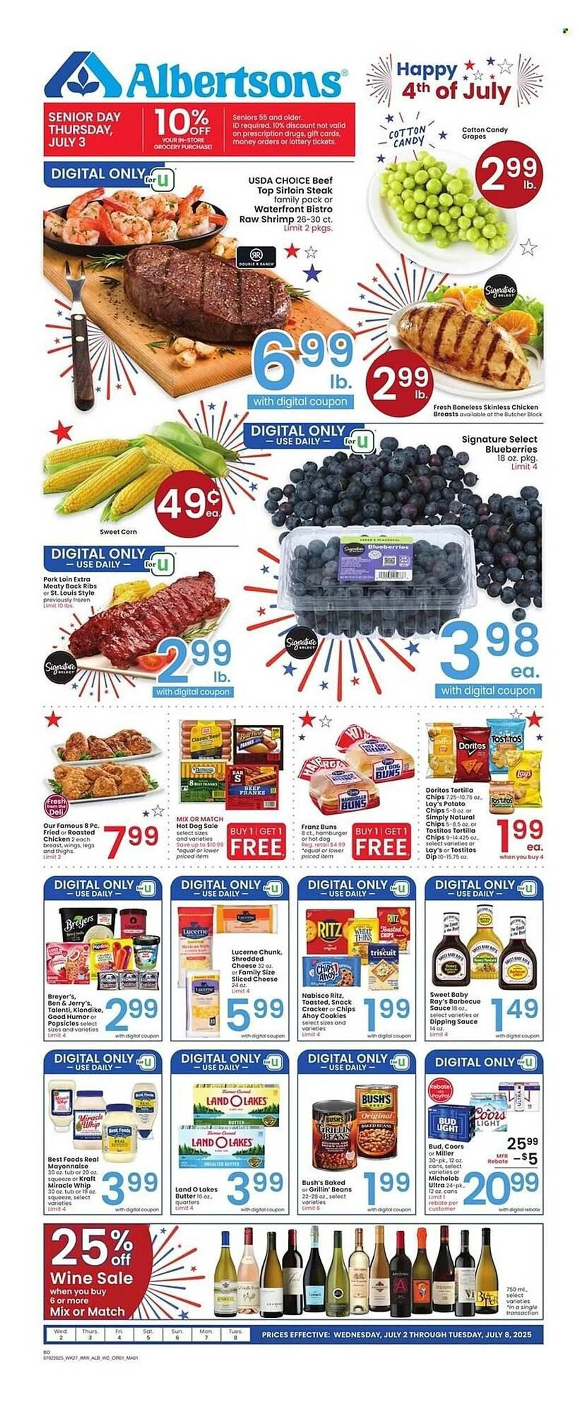 Weekly ad Albertsons Weekly Ad from July 2 to July 8 2025 - Page 1
