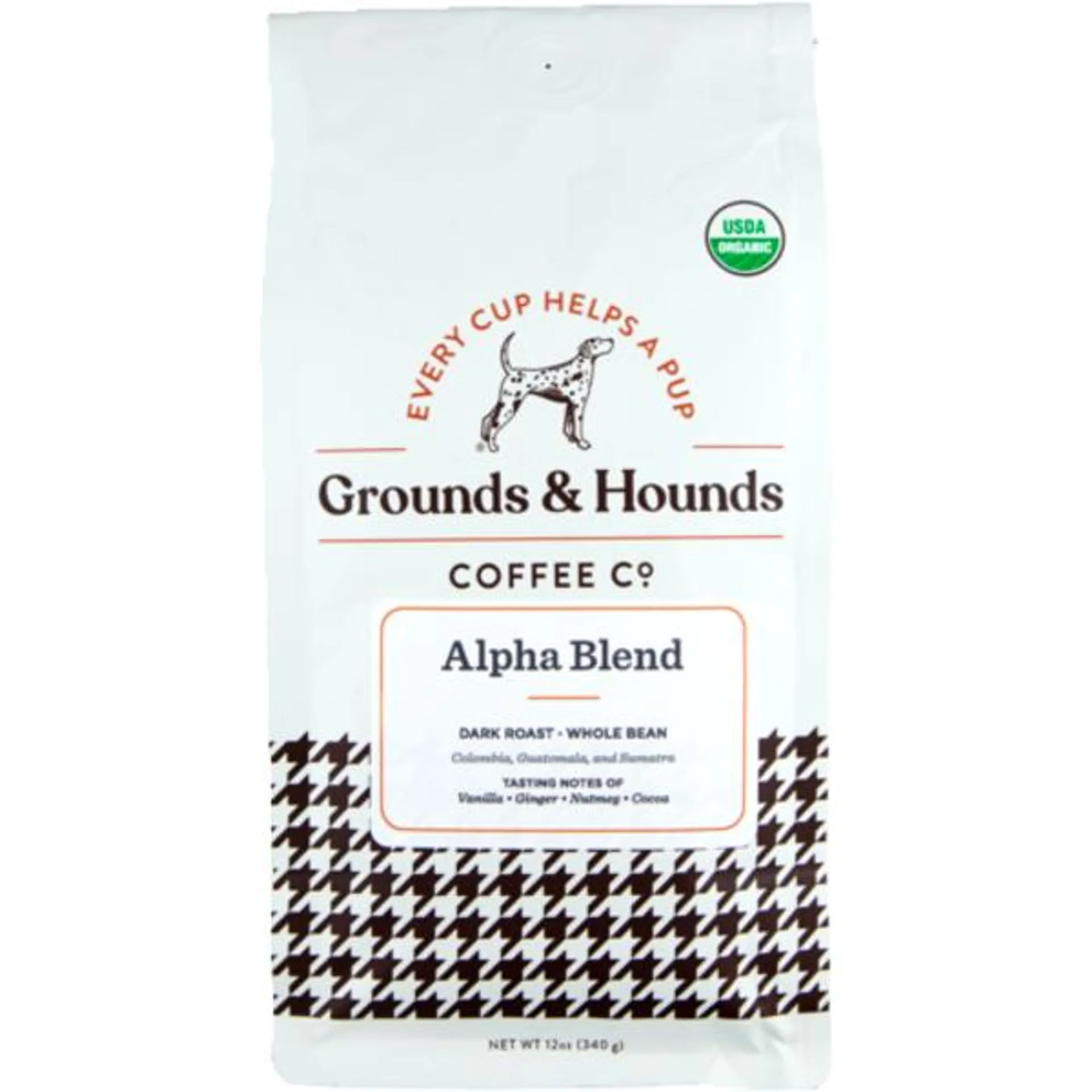 Grounds Hounds Organic Alpha Blend Dark Roast Whole Bean Coffee