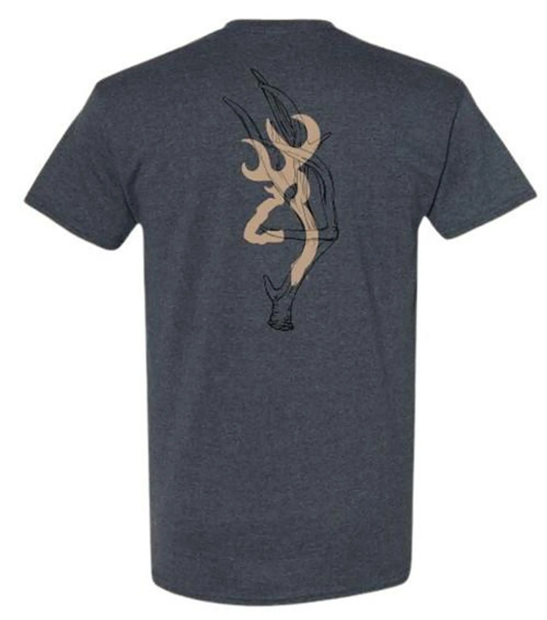 Browning Men's Antler Overlay Graphic Short Sleeve T-Shirt - Navy