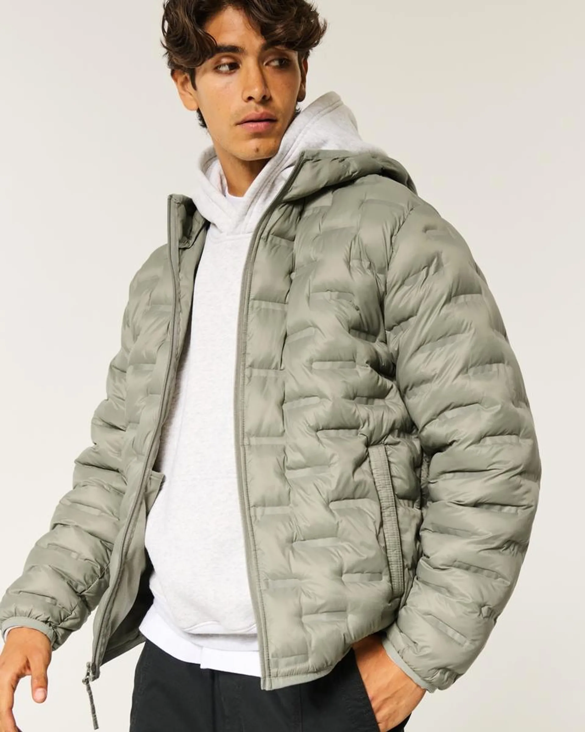 Mid-Weight Hooded Puffer Jacket