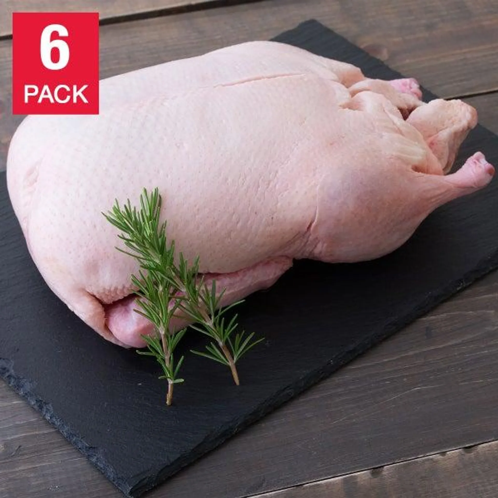 D'Artagnan Whole ABF Pekin Duck, (1/5.25 Lbs. Average Per Duck), 6 Total Packs, 31.5 Lbs. Total