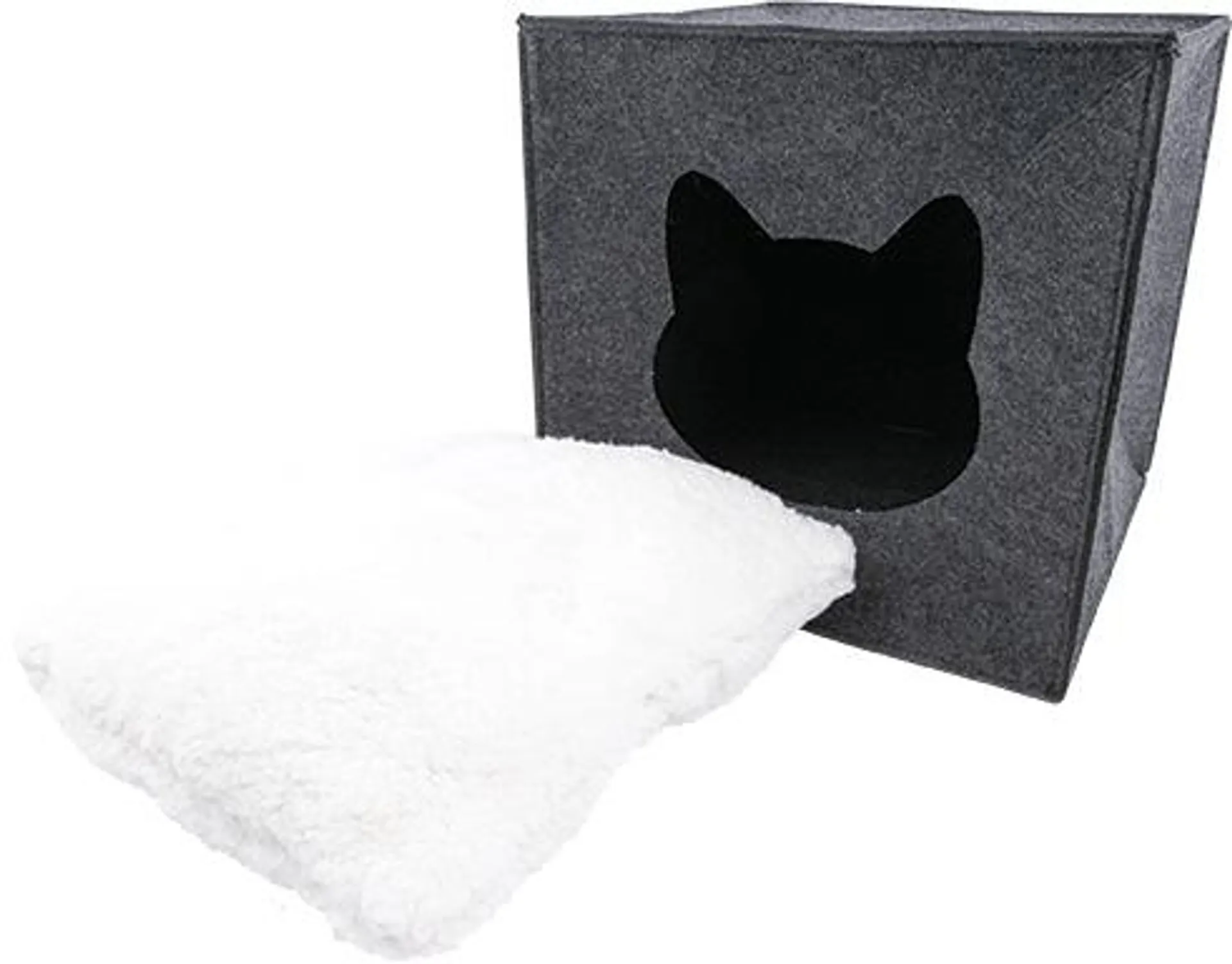 Play On Cat Bed Hooded Cat Face