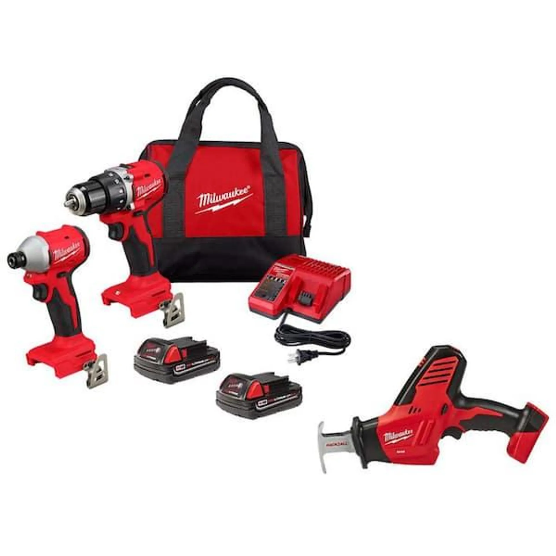 M18 18-Volt Lithium Ion Brushless Cordless Compact Drill/Impact Combo Kit with M18 Hackzall Reciprocating Saw