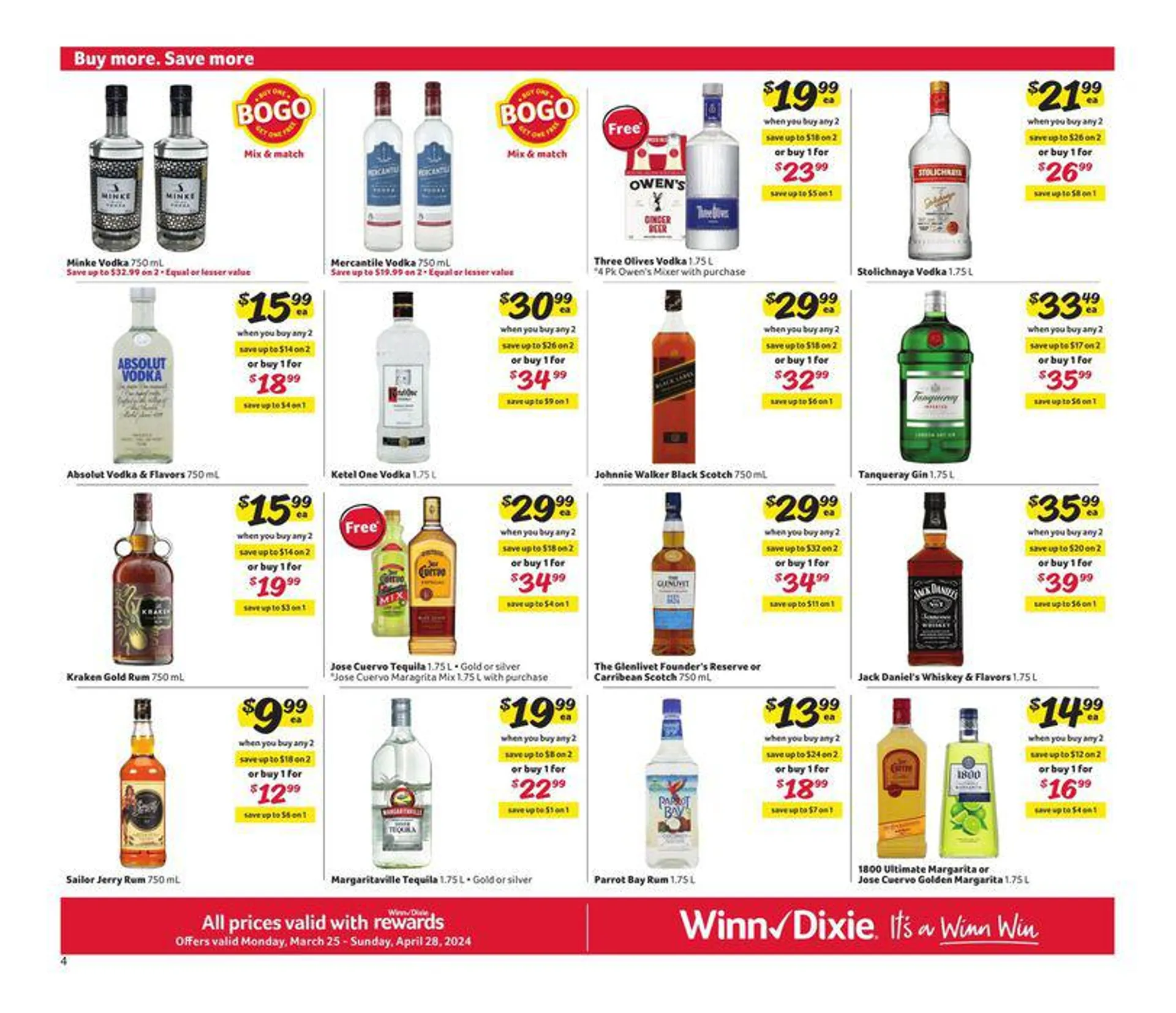 Weekly ad Alcohol Flyer from March 25 to April 28 2024 - Page 4