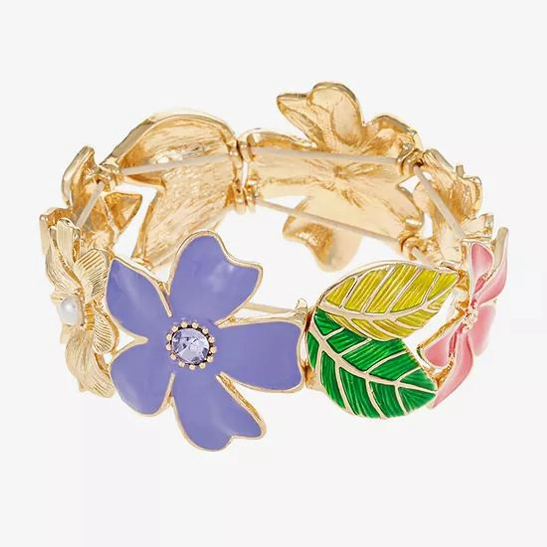 new! Liz Claiborne Flower Stretch Bracelet