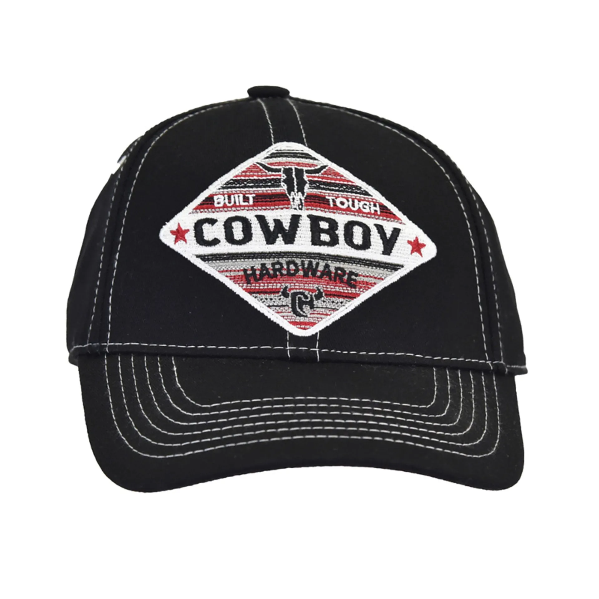 Cowboy Hardware Kids Black Built Tough Serape Logo Patch Trucker Cap