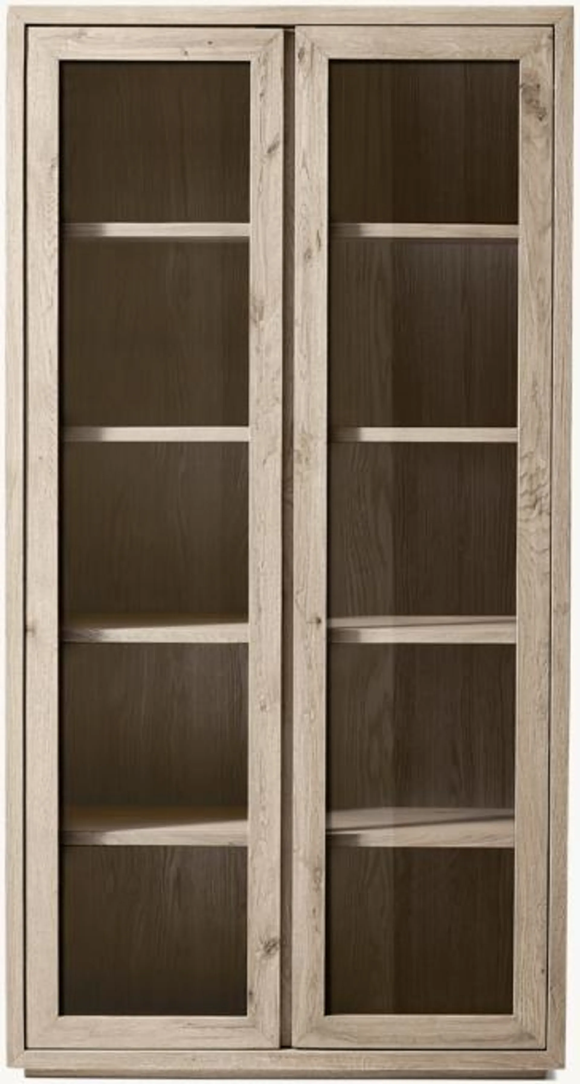 Reclaimed Oak Thin Frame Glass Cabinet