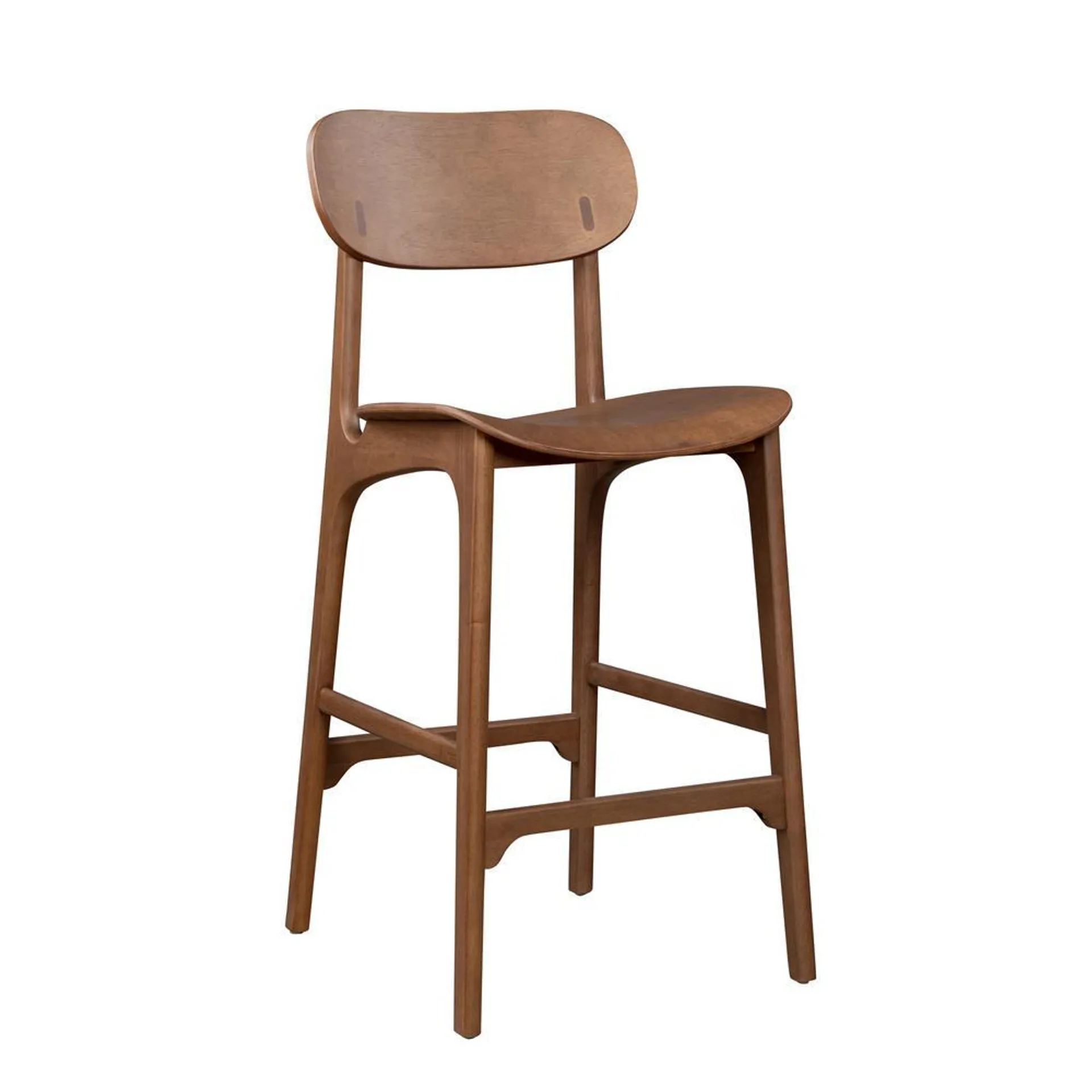 Boraam Solvang Wood Bar Stool- Brown Ale Finish