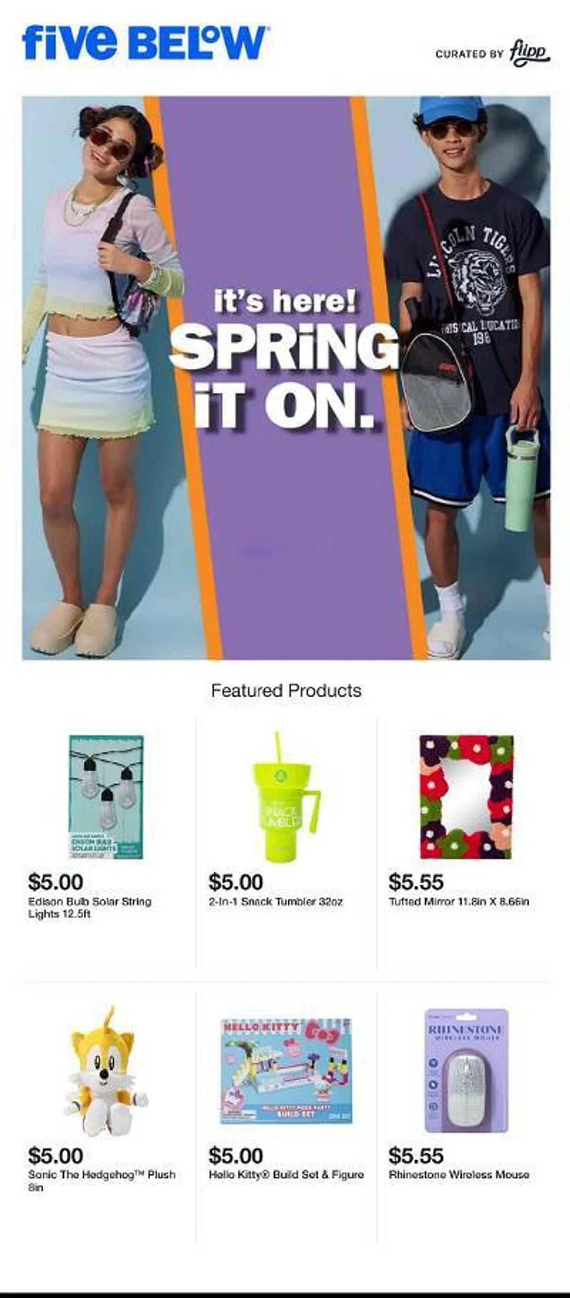 Weekly ad Five Below Weekly Ad from April 5 to April 11 2024 - Page 1