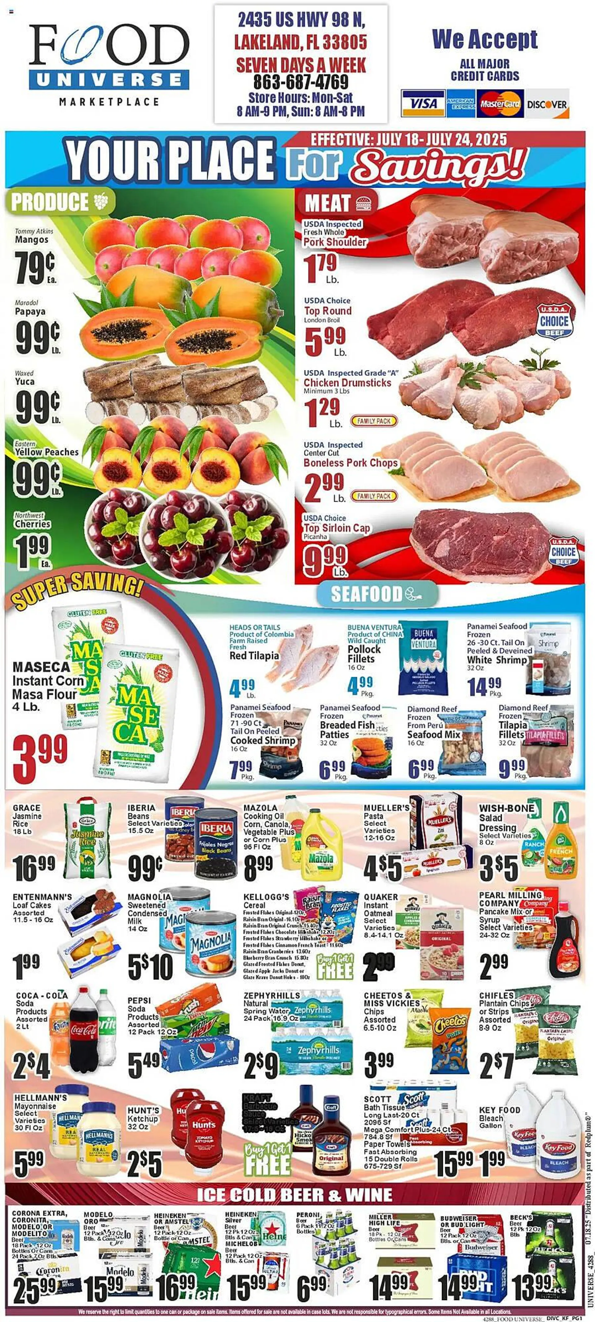 Weekly ad Food Universe Weekly Ad from July 18 to July 25 2025 - Page 1