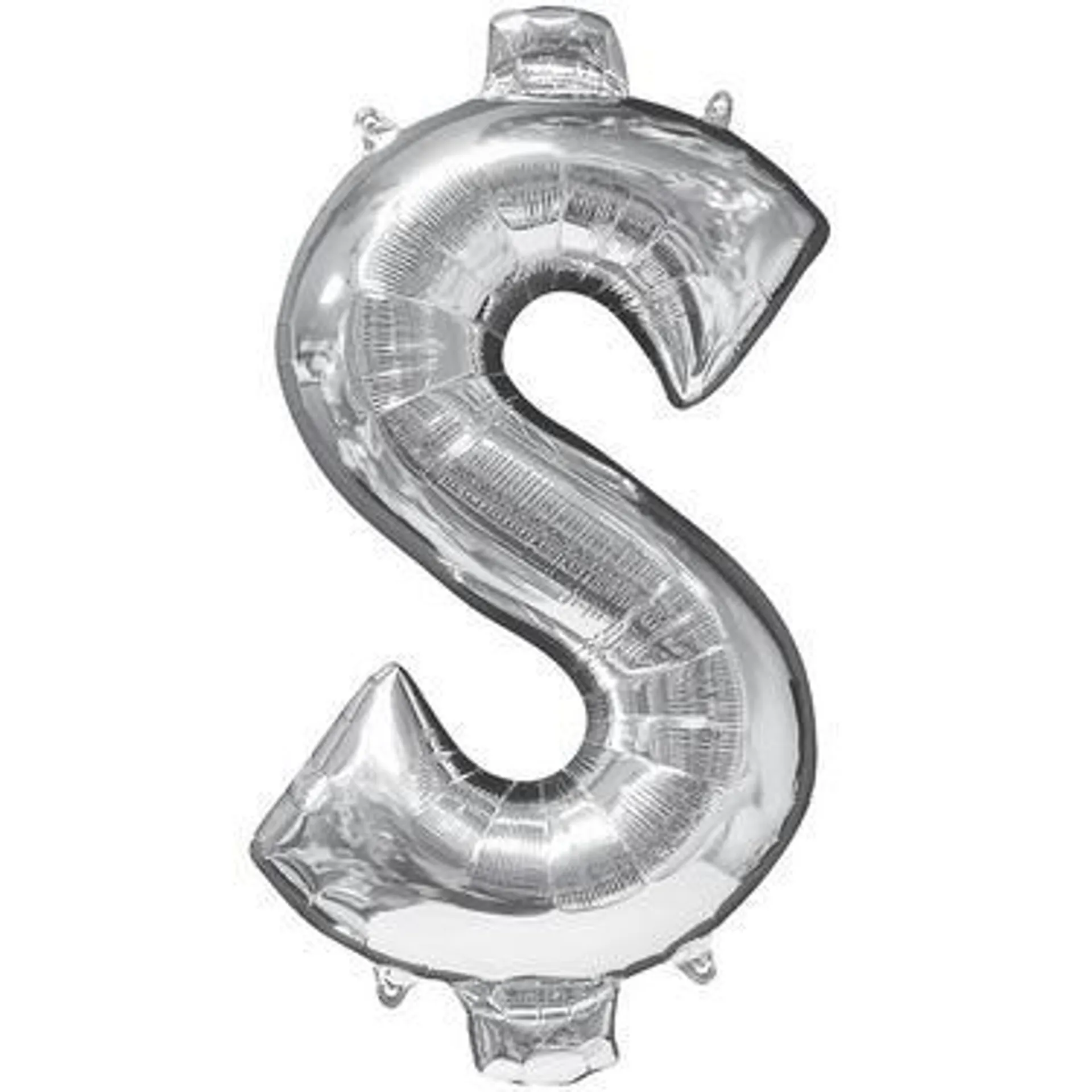 Giant Silver Money Symbol Balloon 21in x 40in