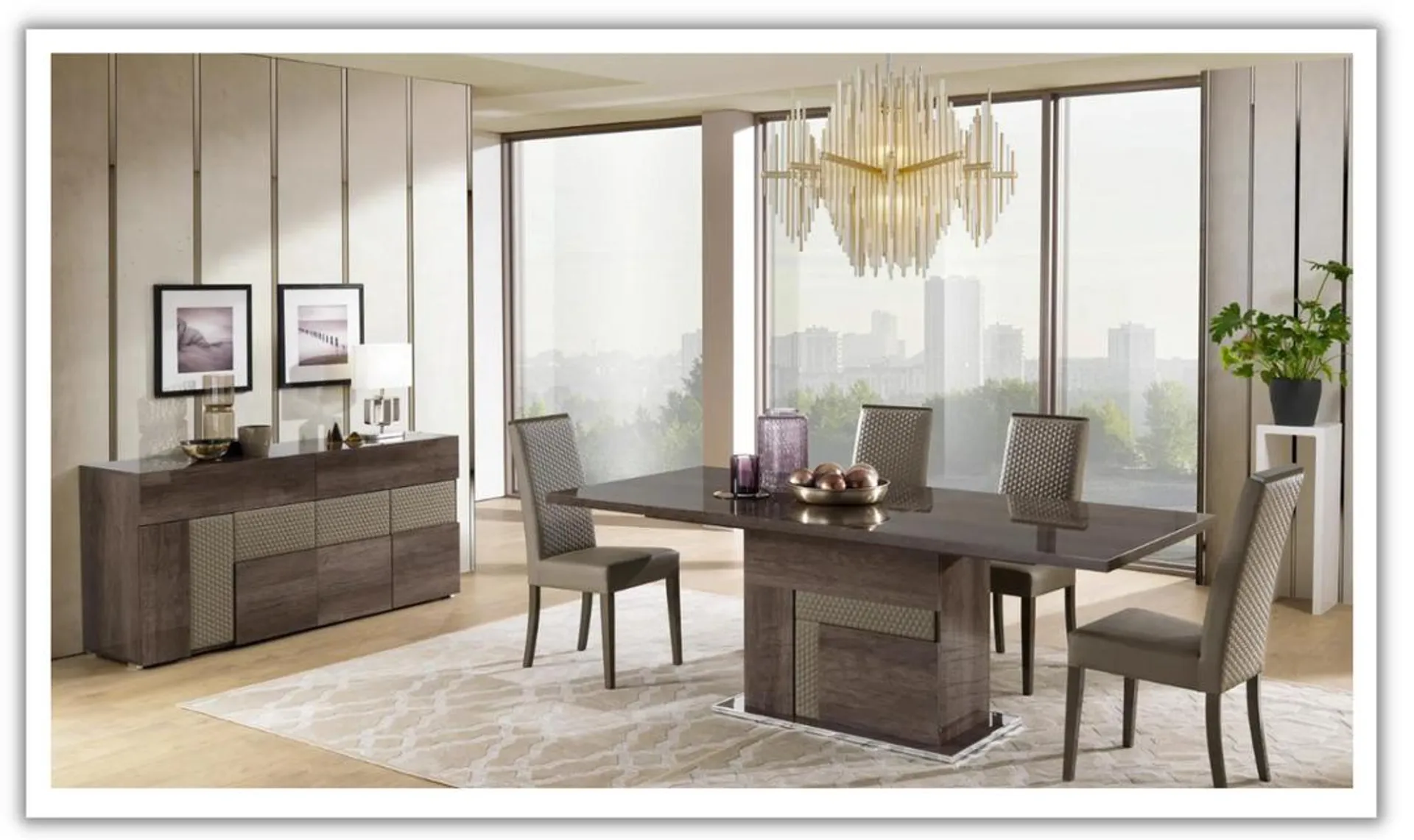 Jennifer Italia Portofino Extendable Wooden Dining Room Set