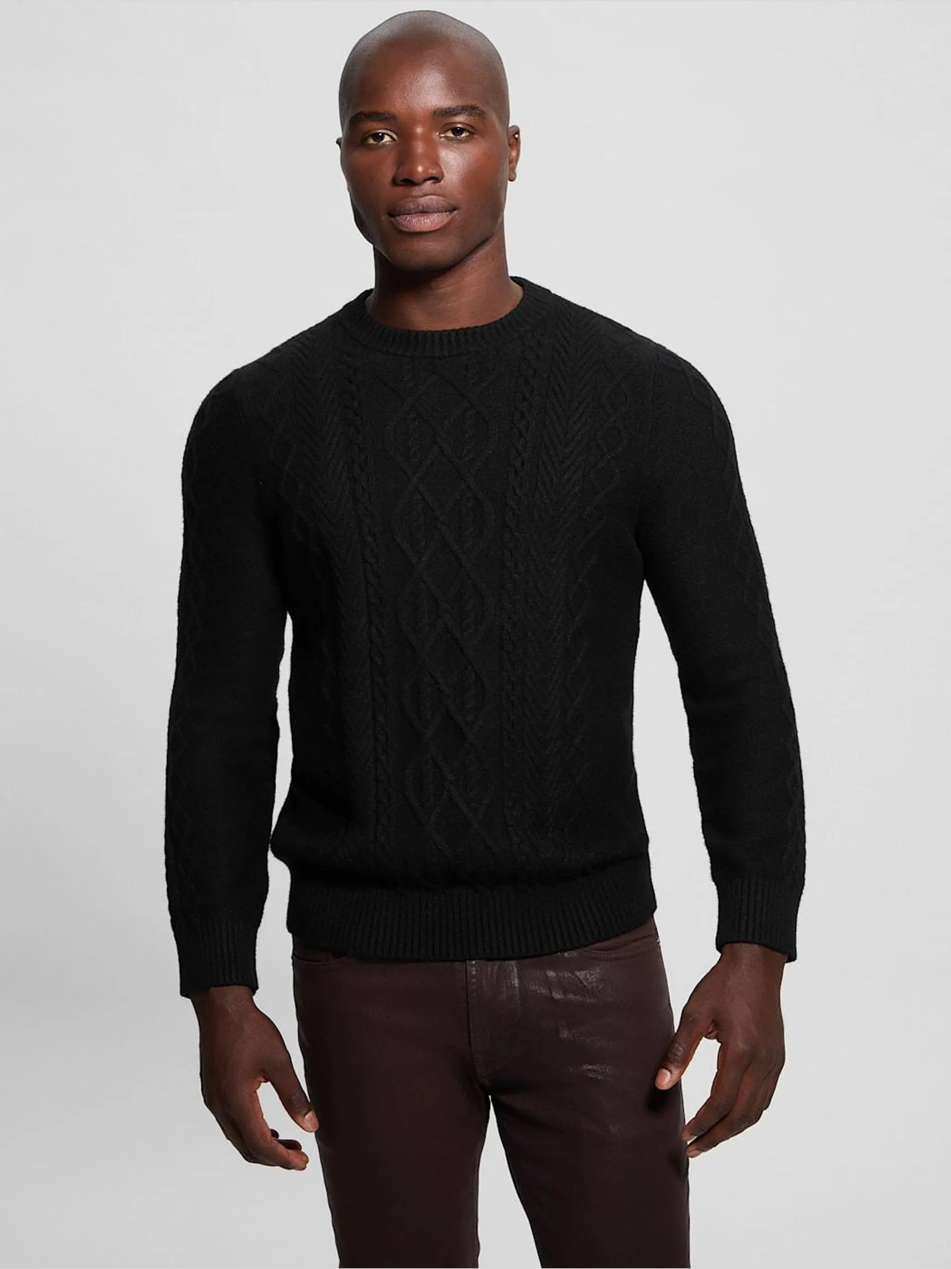 Eco Noah Crewneck Celtic Cable-Knit Sweater