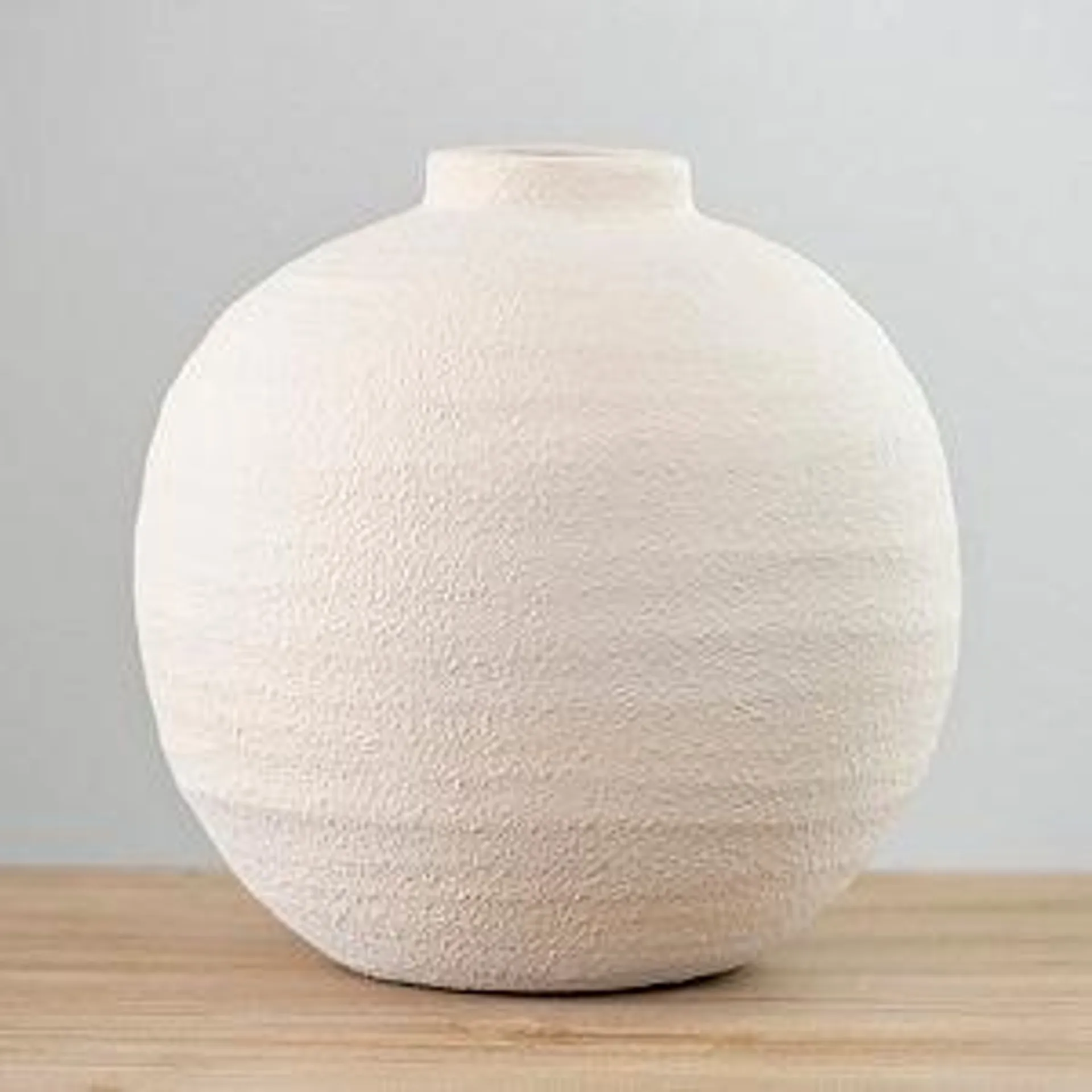 Matte Egg Shell Rotund Vase
