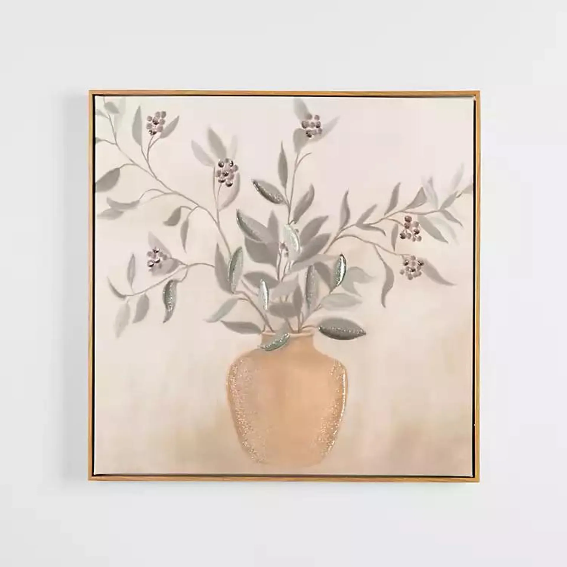 Berry Plant in Pot Framed Canvas Art Print