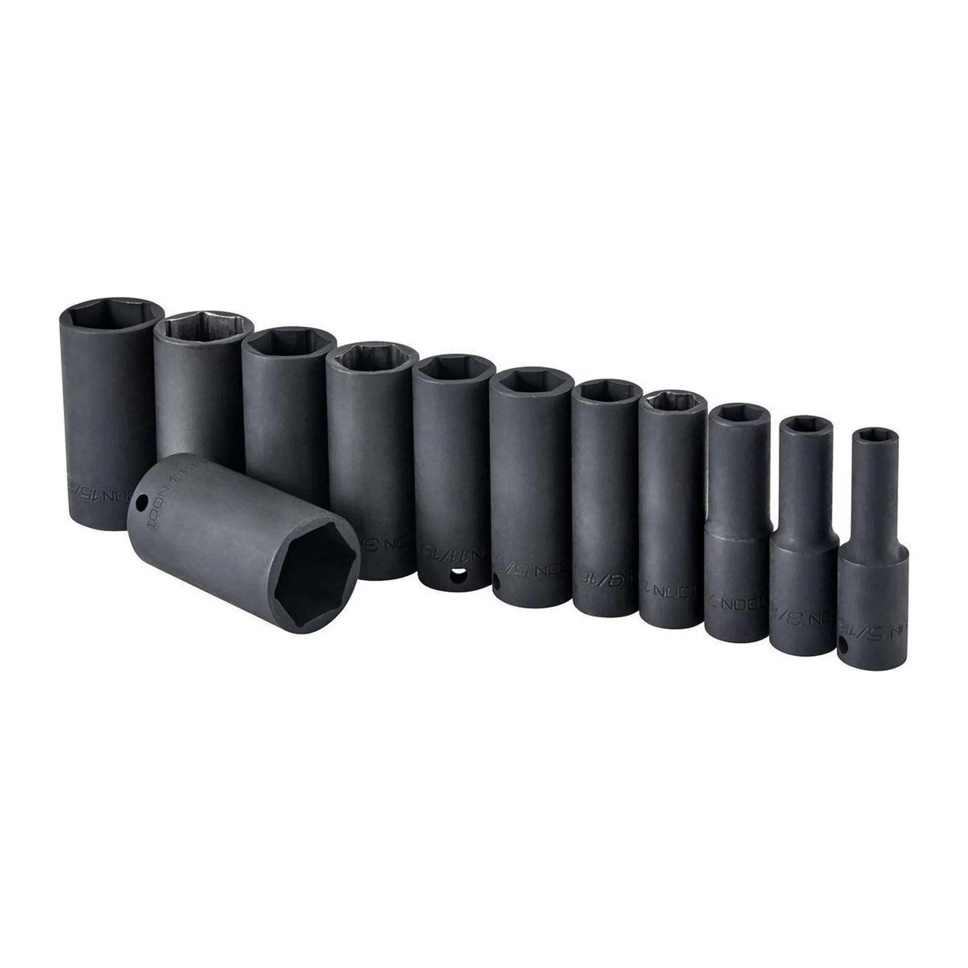 ICON 3/8 in. Drive SAE Professional Deep Impact Socket Set, 12-Piece