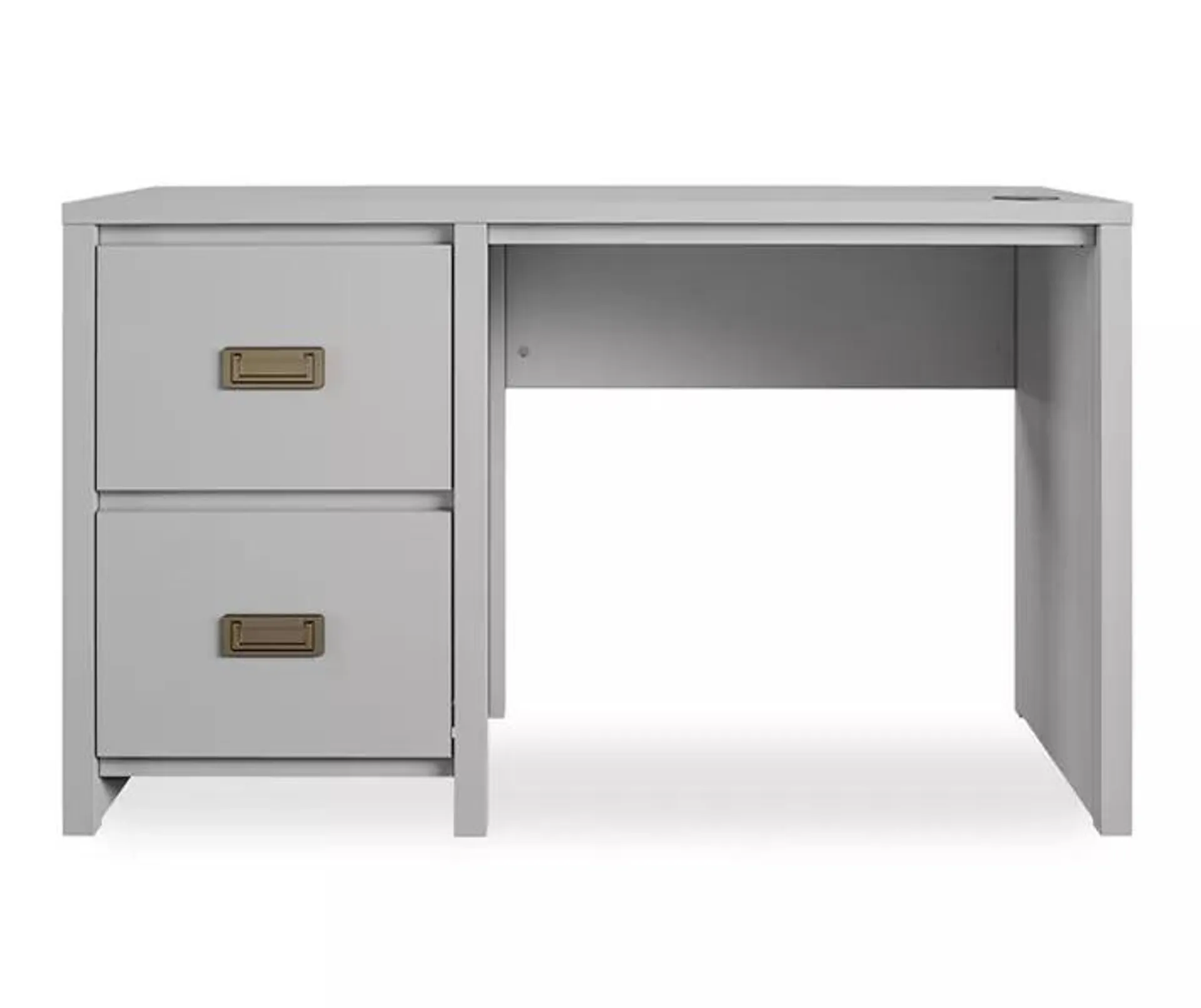 Monarch Hill Haven Dove Gray Pedestal Desk