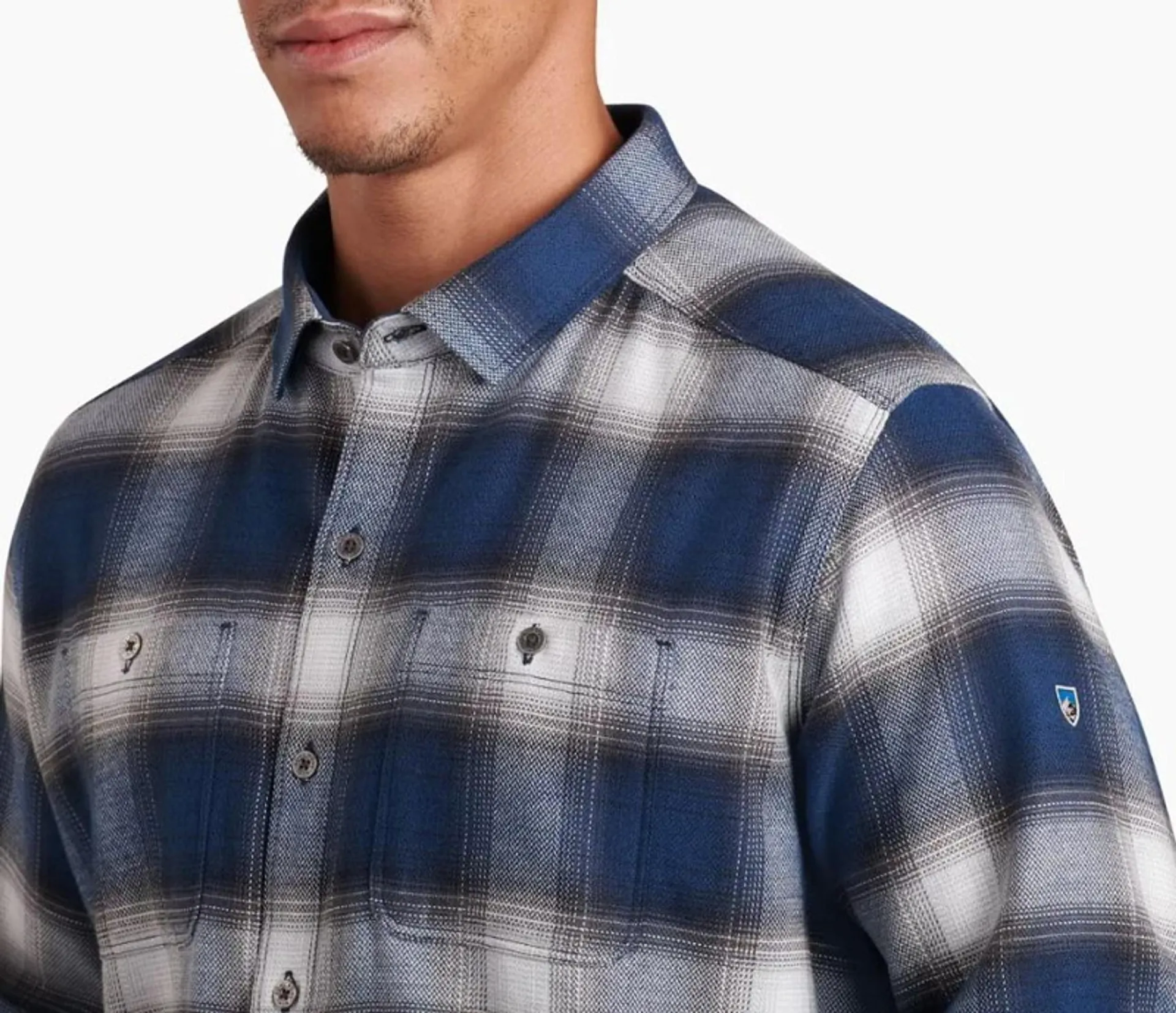 Kuhl Mens The Law Flannel Minneral Ice Shirt