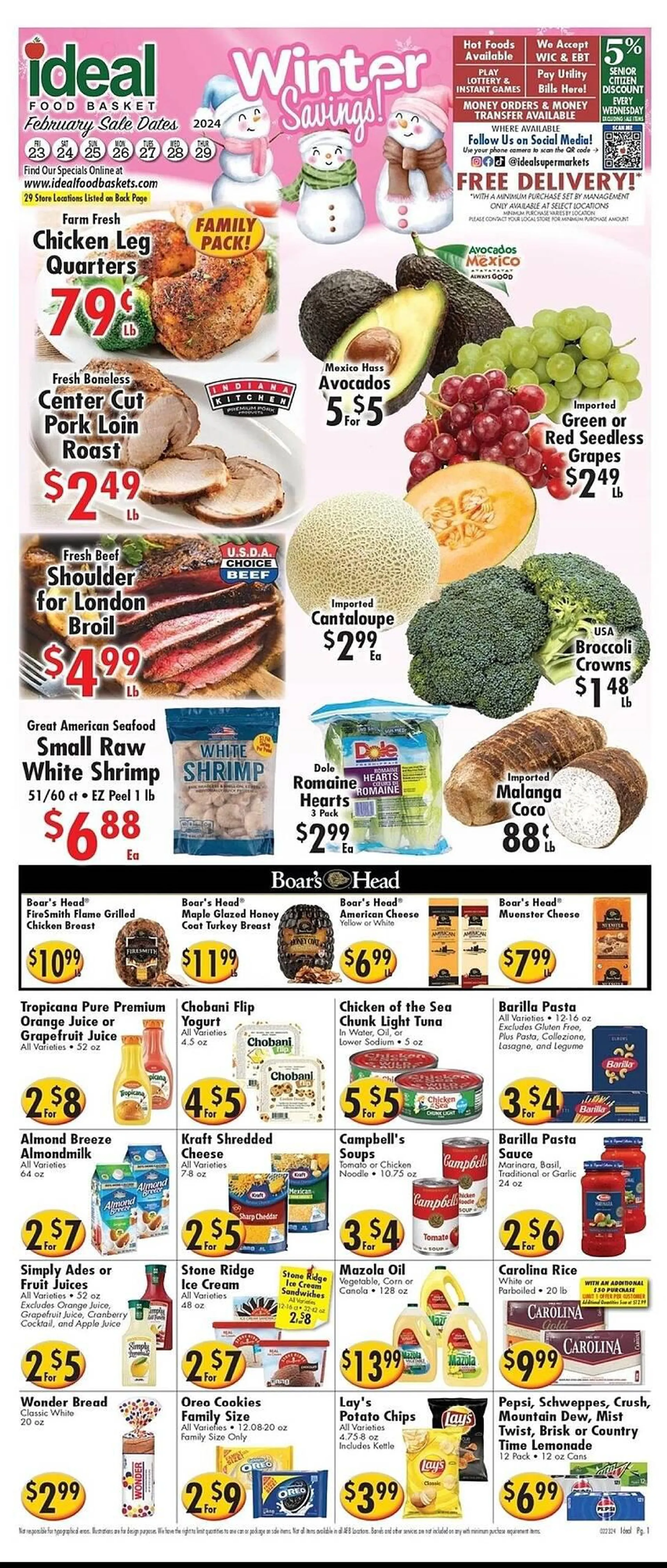 Weekly ad Ideal Food Basket Weekly Ad from February 23 to February 29 2024 - Page 