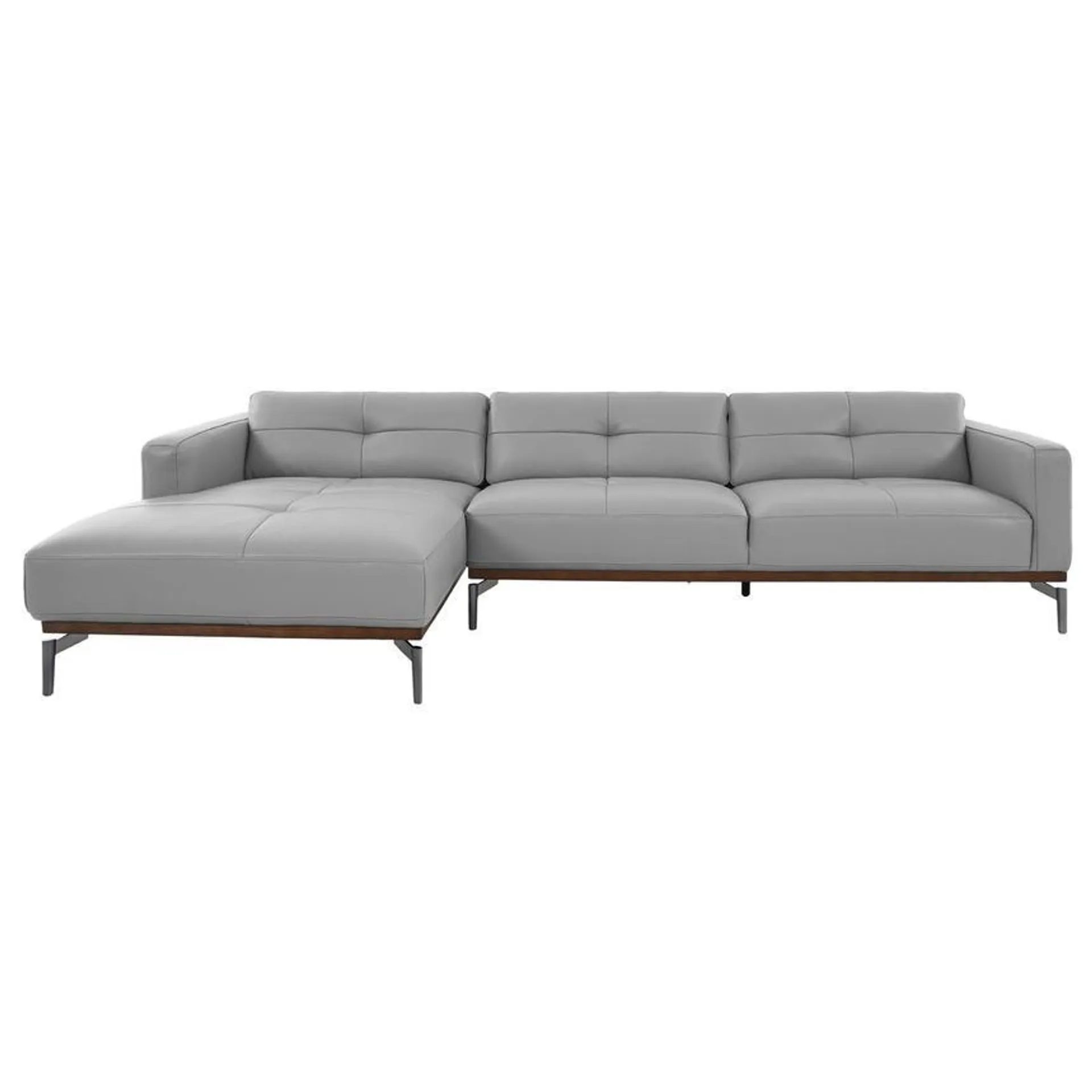Leather Corner Sofa w/Left Chaise