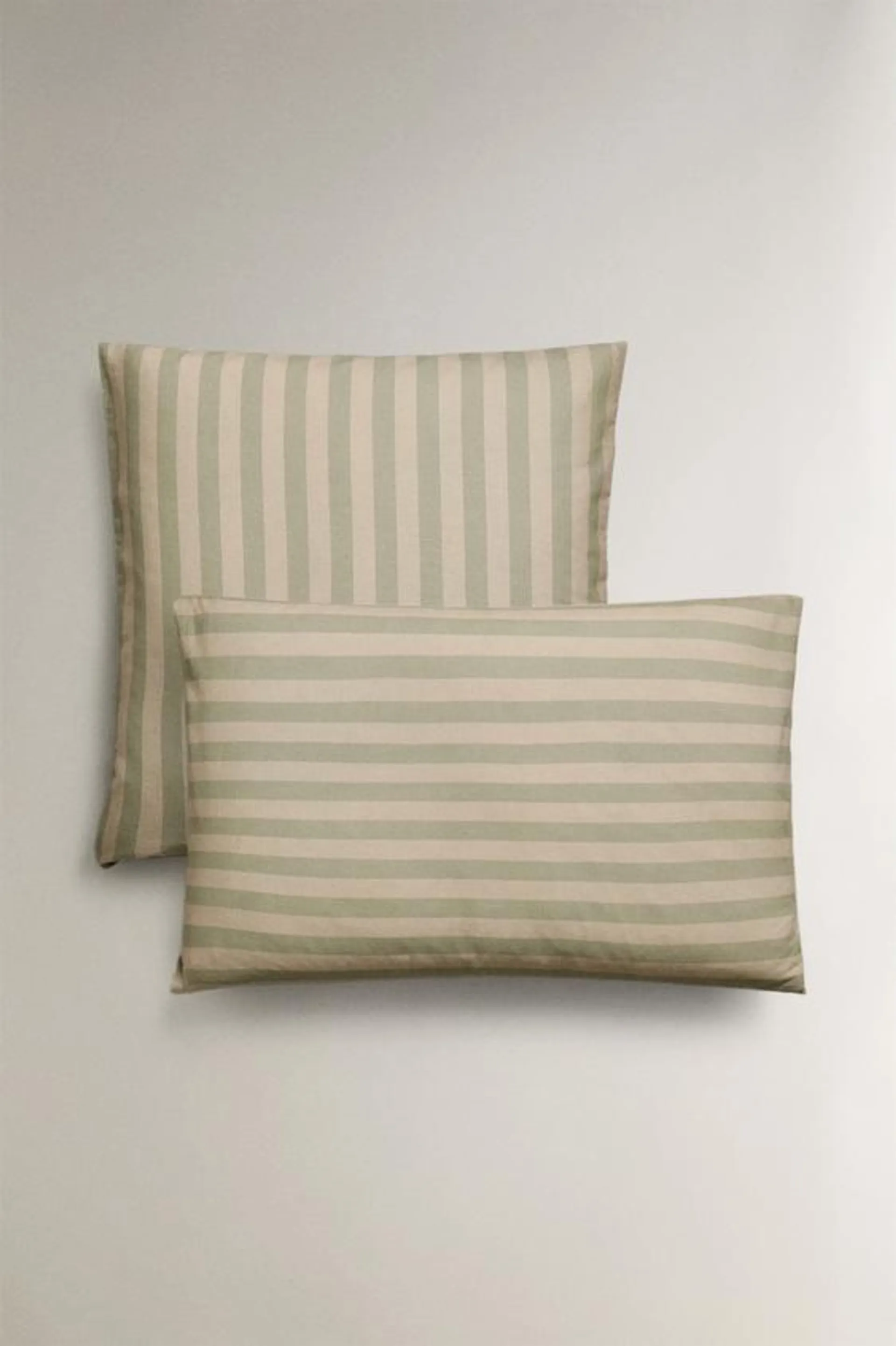 STRIPED COTTON LINEN PILLOWCASE