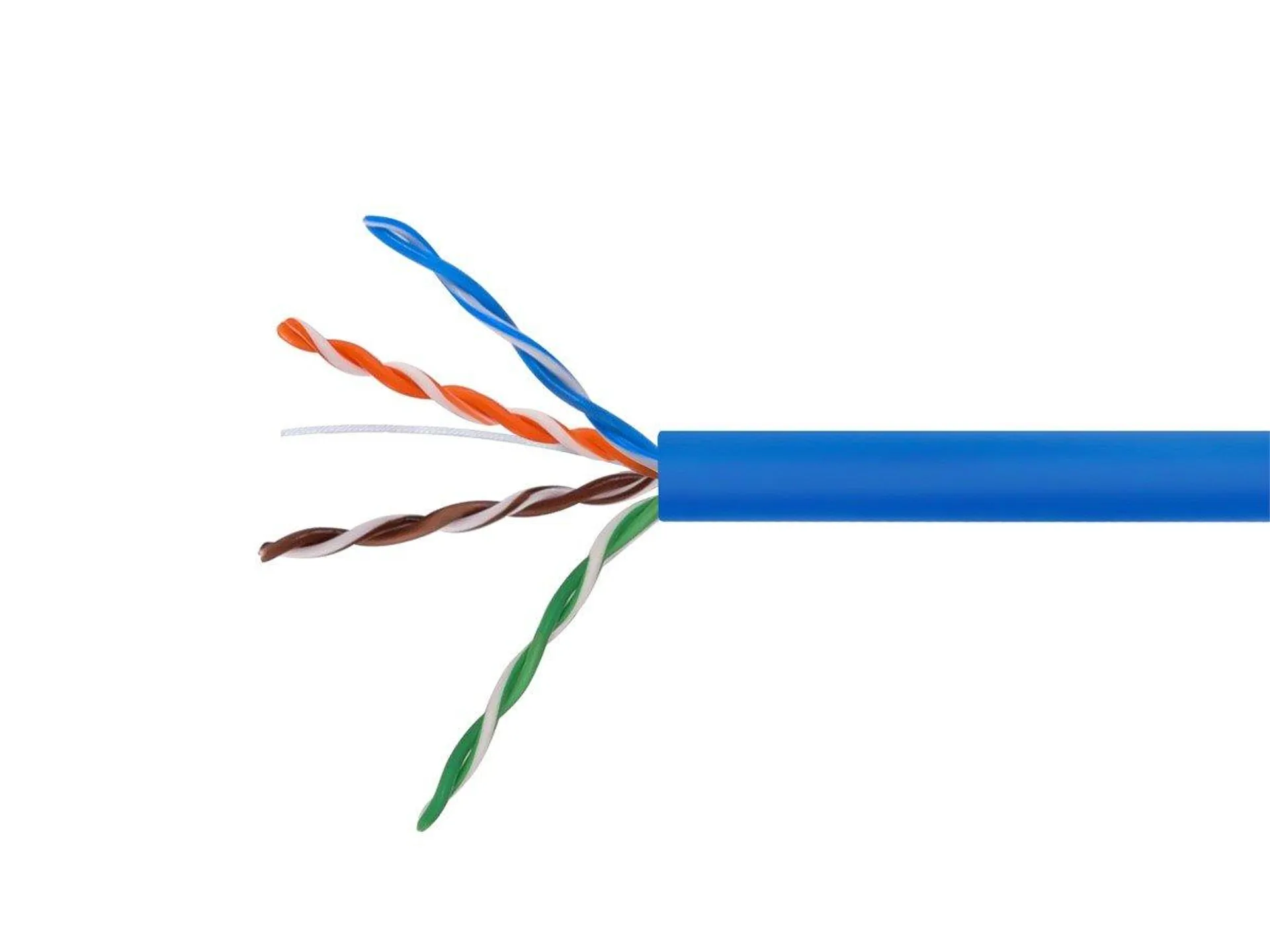 Monoprice Cat5e 250ft Blue CMR UL Bulk Cable, UTP, Solid, 24AWG, 350MHz, Pure Bare Copper, Pull Box, Bulk Ethernet Cable