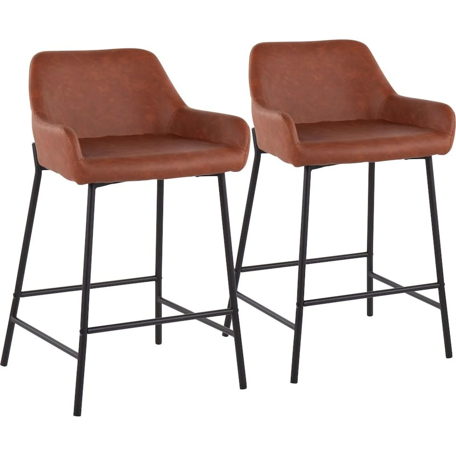 Prague Set of 2 Vegan Leather Stools