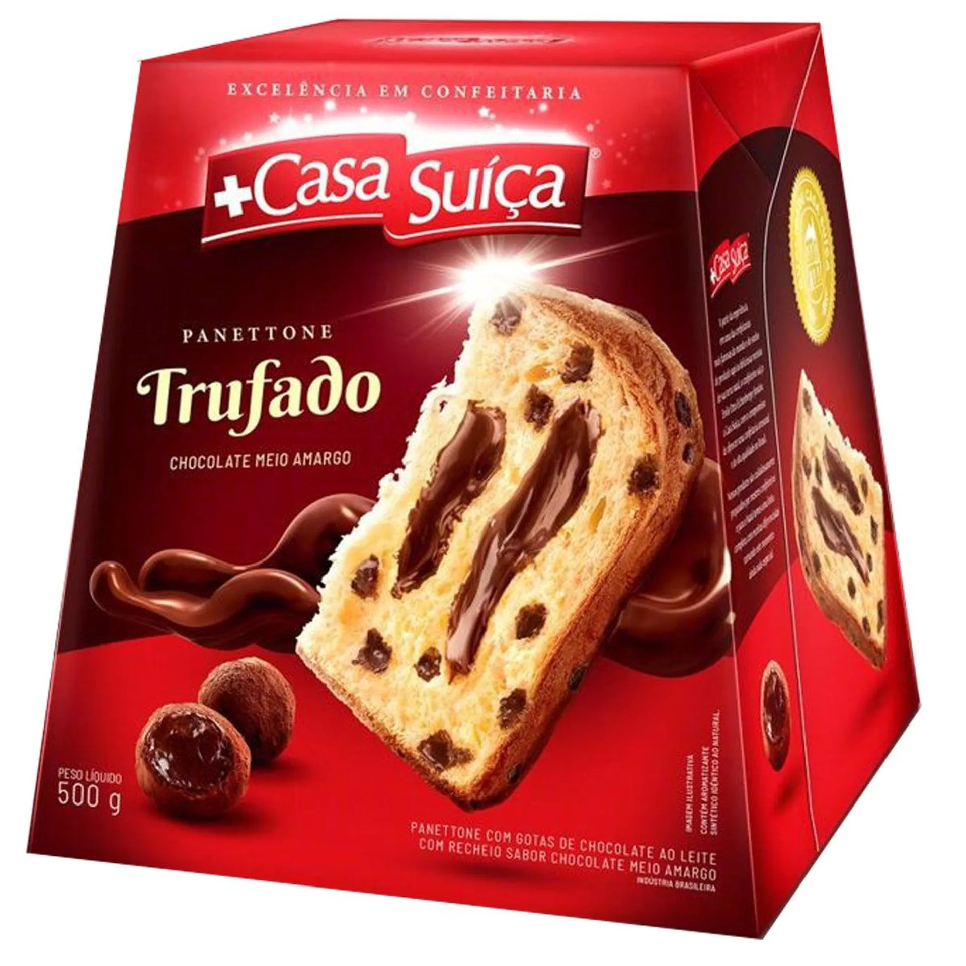 Panettone Chocolate Trufado Casa Suiça 500g