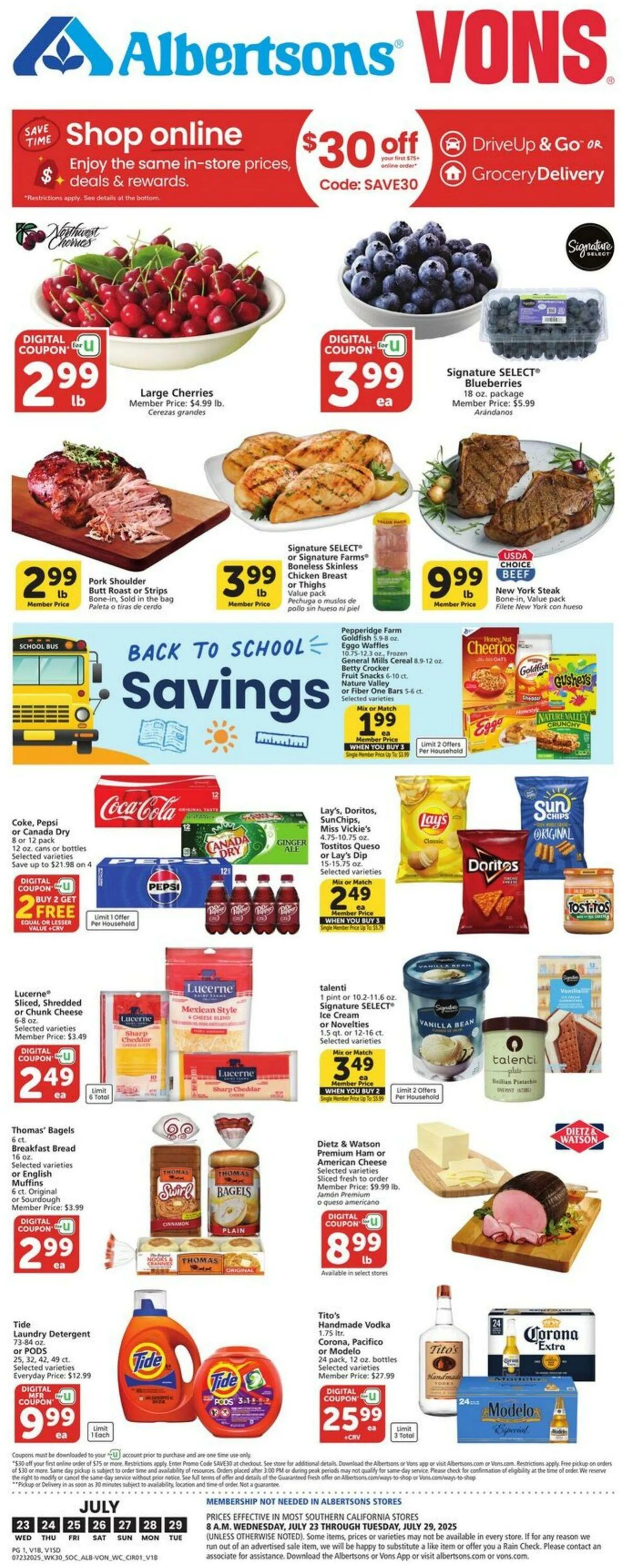 Weekly ad Vons Current weekly ad from July 23 to July 29 2025 - Page 1