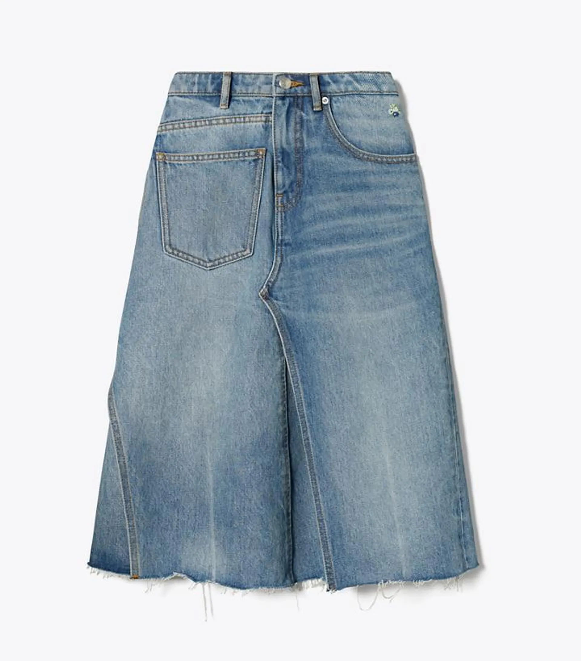 DECONSTRUCTED DENIM SKIRT