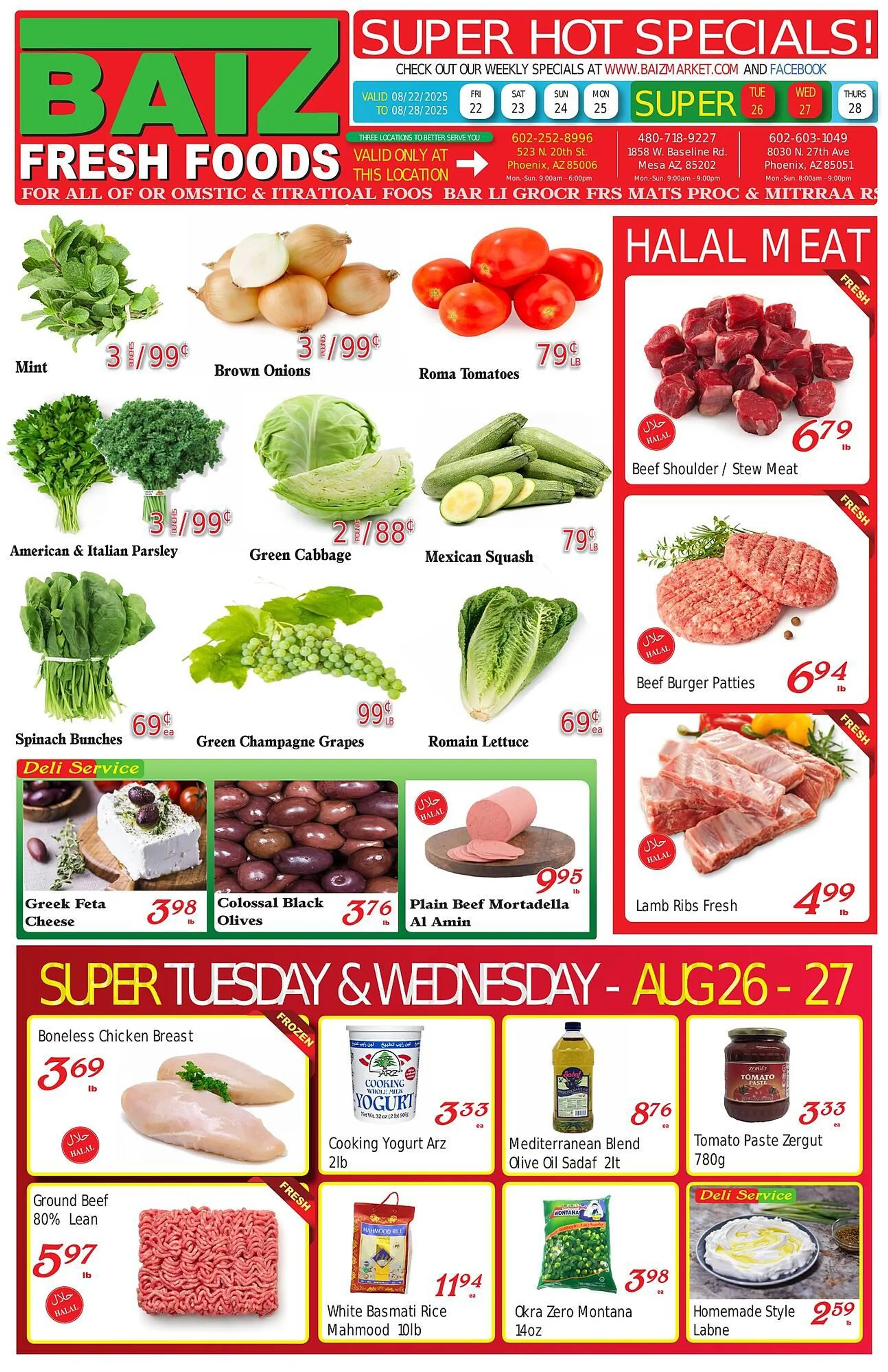 Weekly ad Baiz Market Place Weekly Ad from August 22 to August 28 2025 - Page 1
