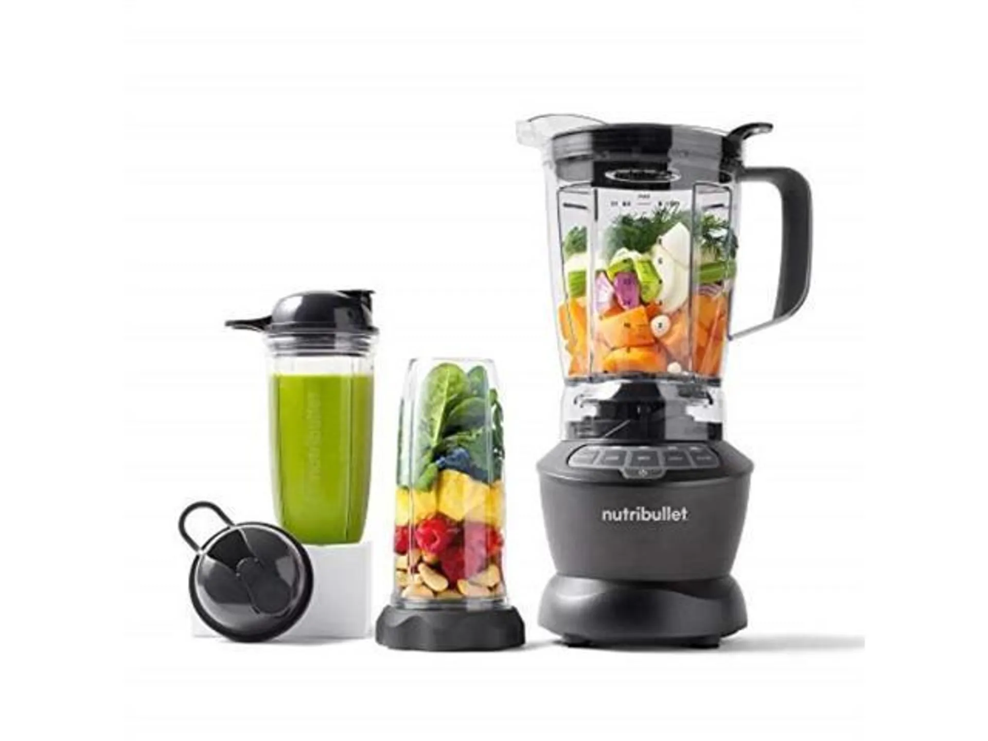 nutribullet znbf30500z blender combo 1200 watt, 1200w, dark gray