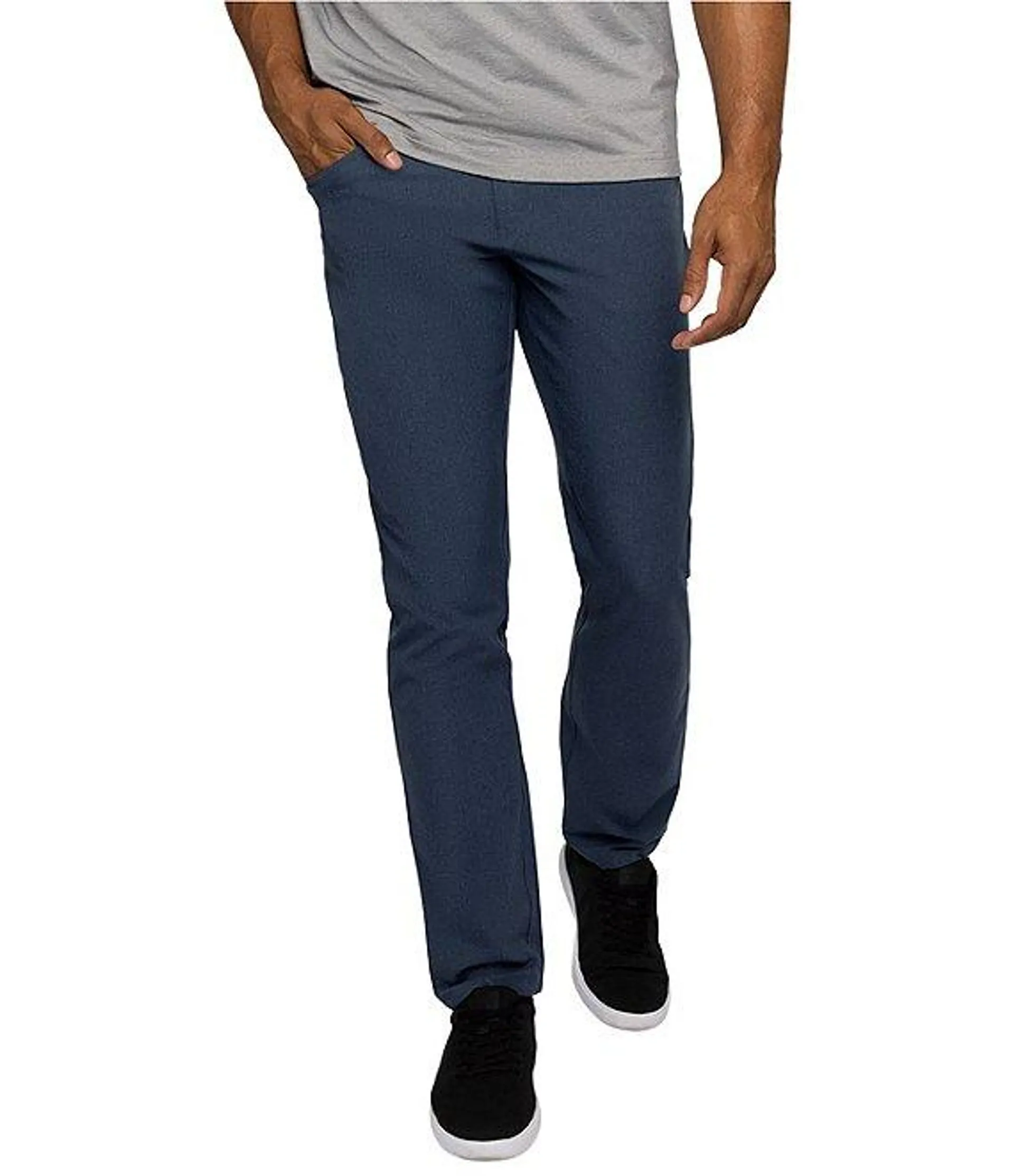 Flat-Front Open To Close Performance Stretch Pants