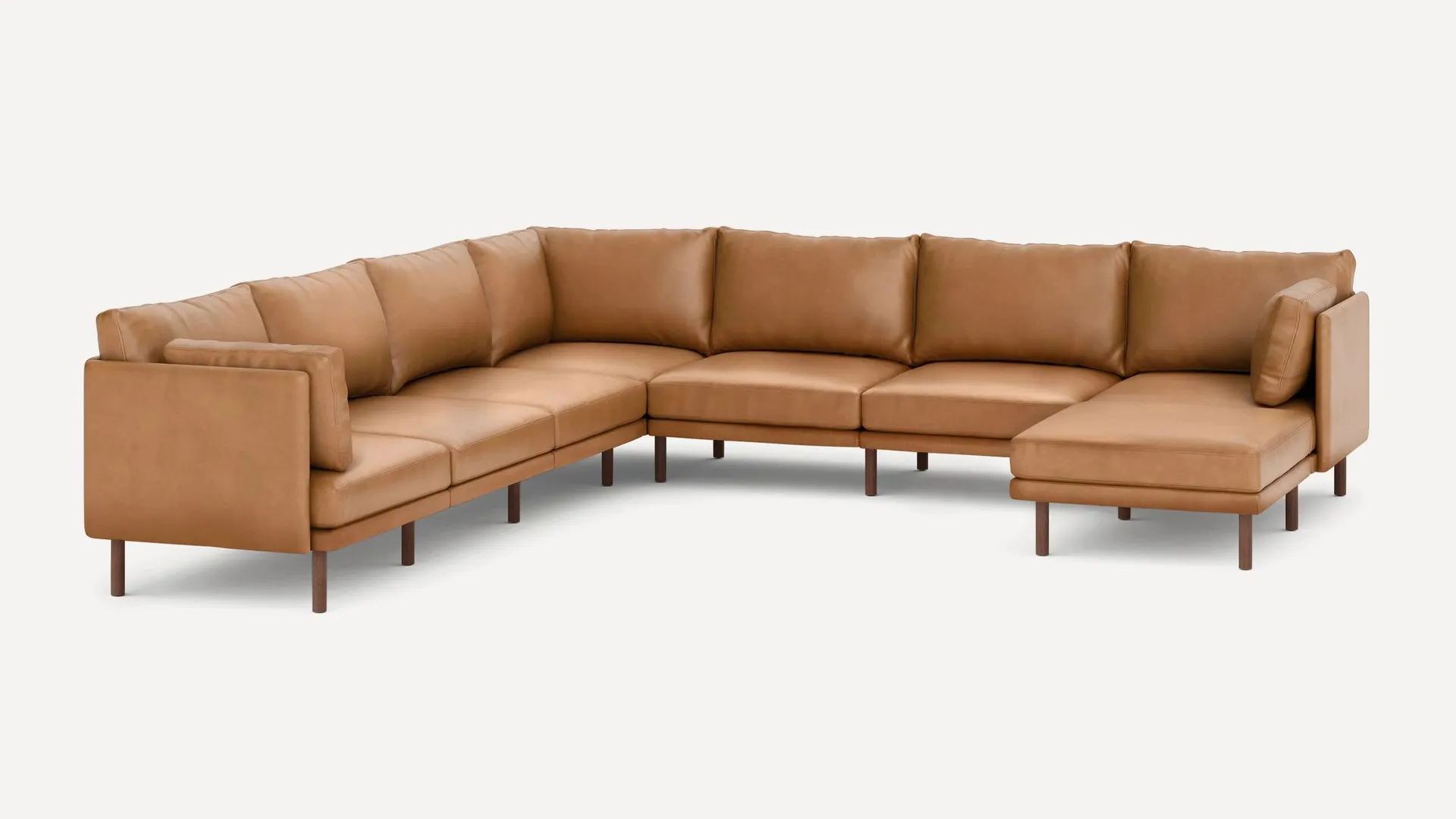 Field Leather 8-Piece Sectional Lounger