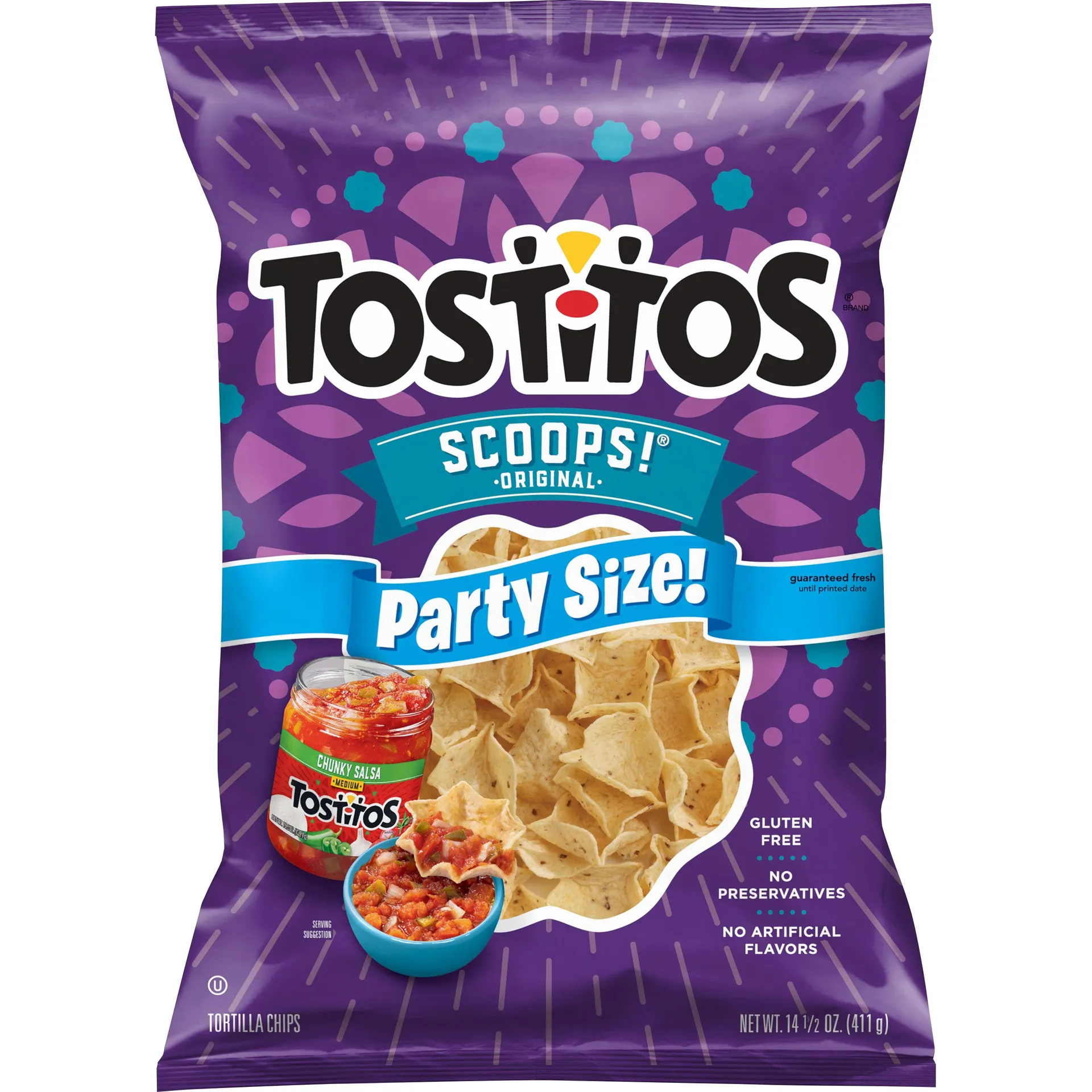 Tostitos Scoops! Party Size Tortilla Chips, 14.5 oz Bag