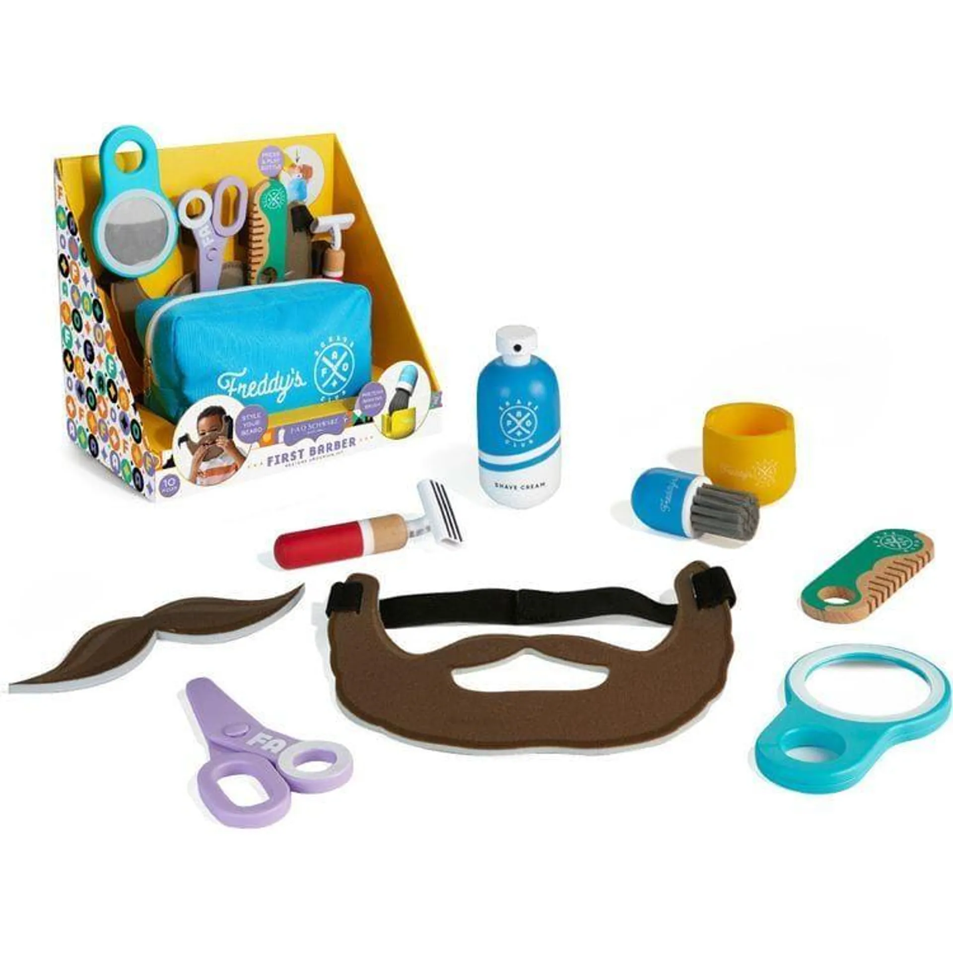 First Barber Pretend Play Wood Grooming Kit