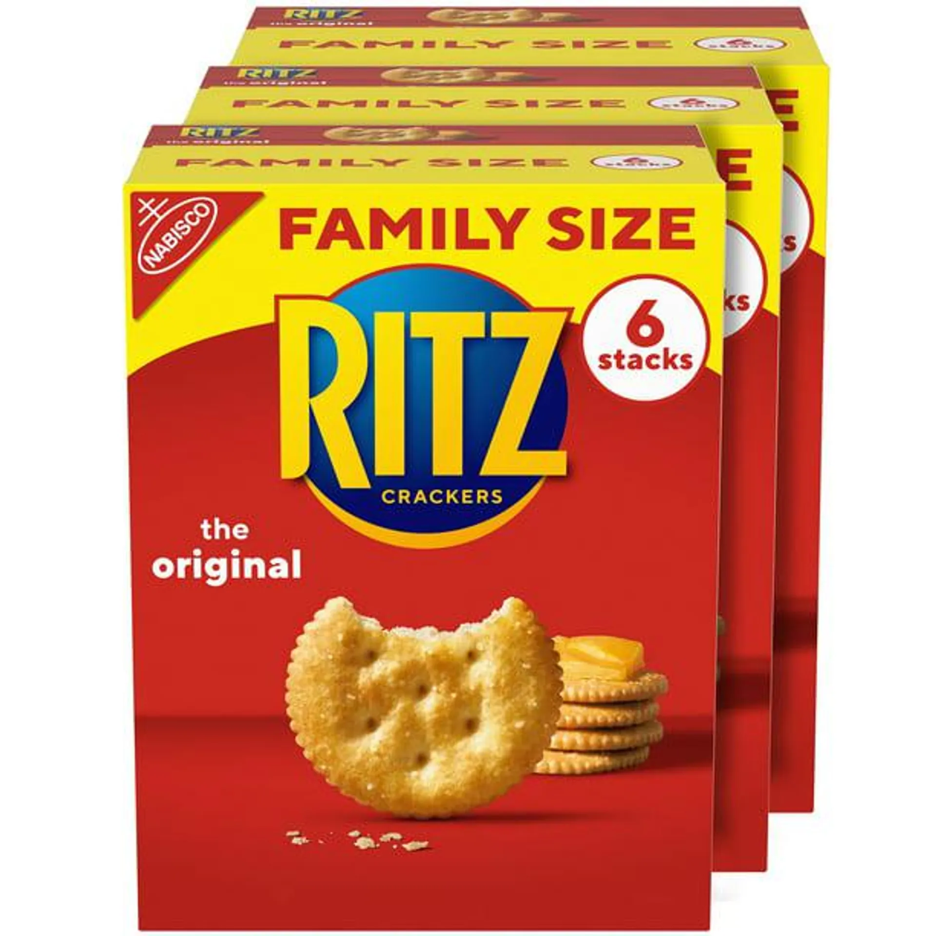 RITZ Original Crackers, Family Size, 3 Boxes