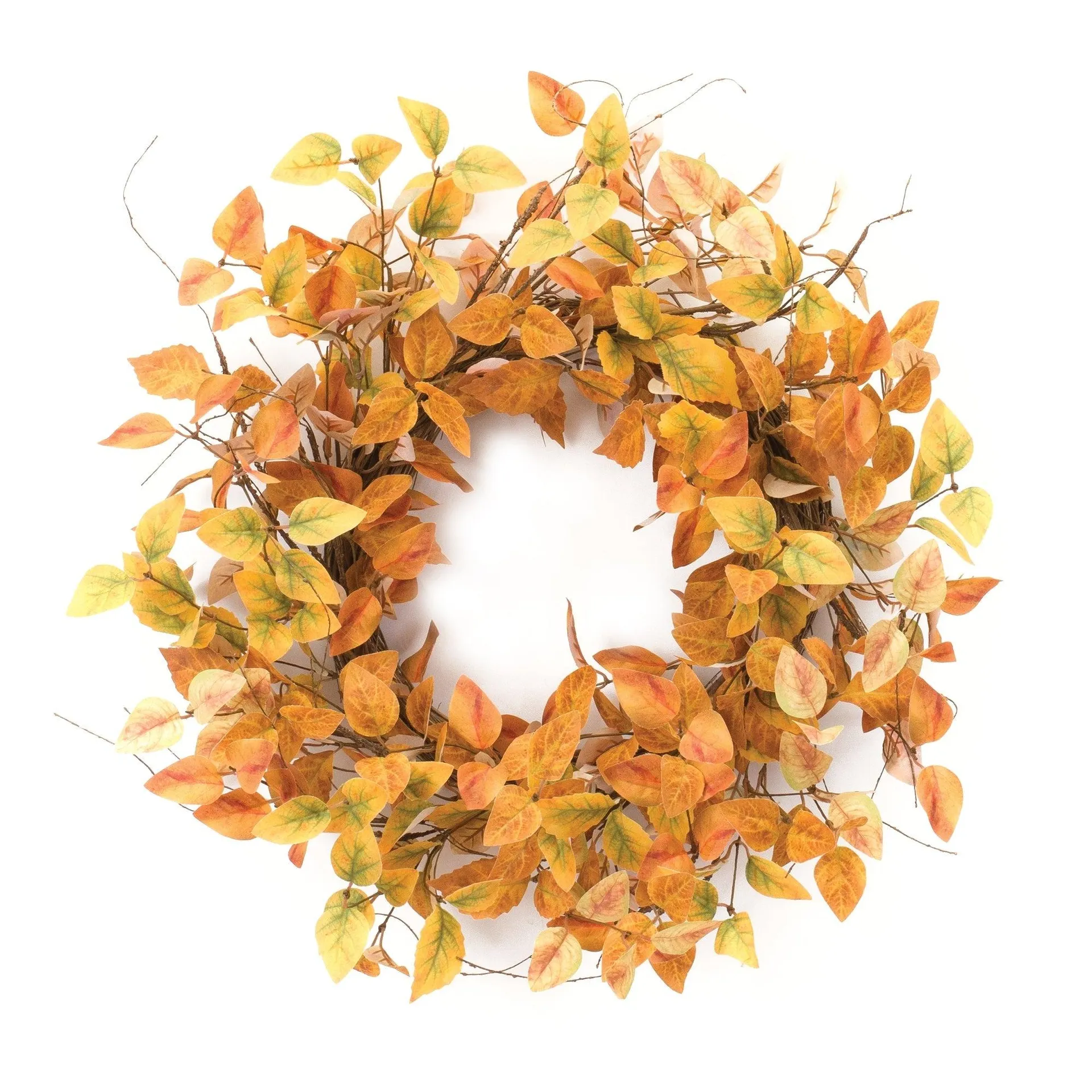 Mixed Fall Foliage Wreath 21.5"