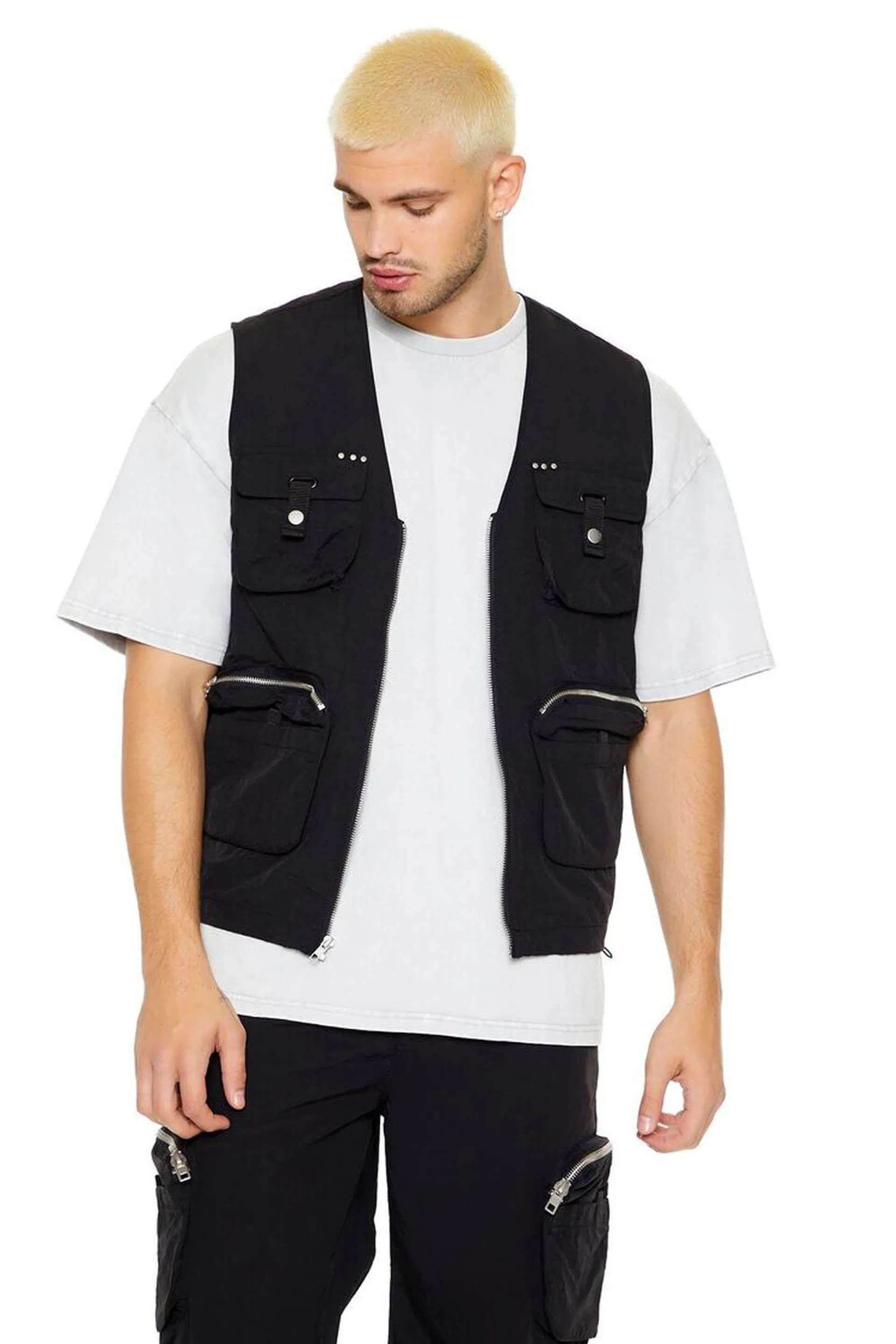 Zip-Up Utility Cargo Vest