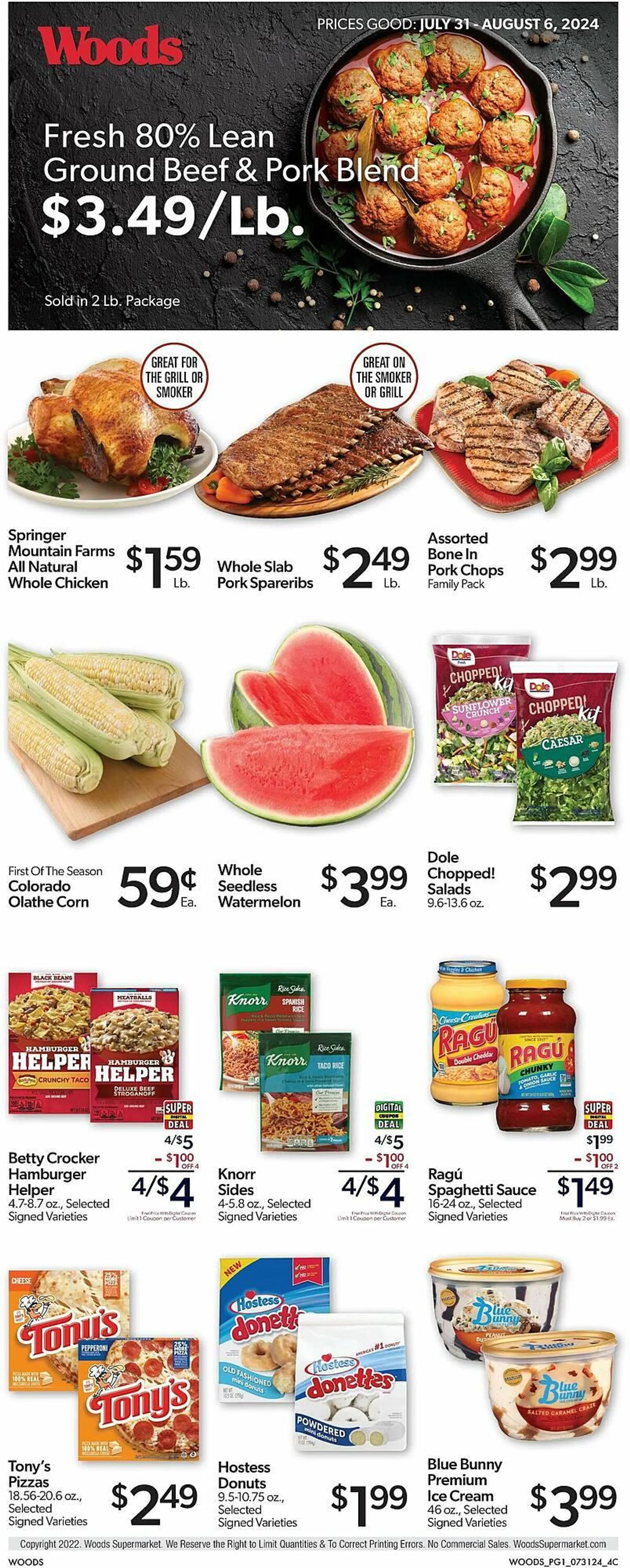 Woods Supermarket Weekly Ad - 1