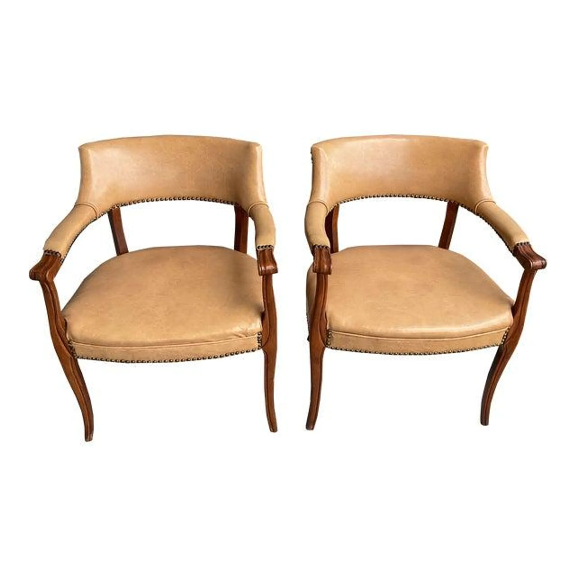 1980s Pair of Vintage Leather Chairs