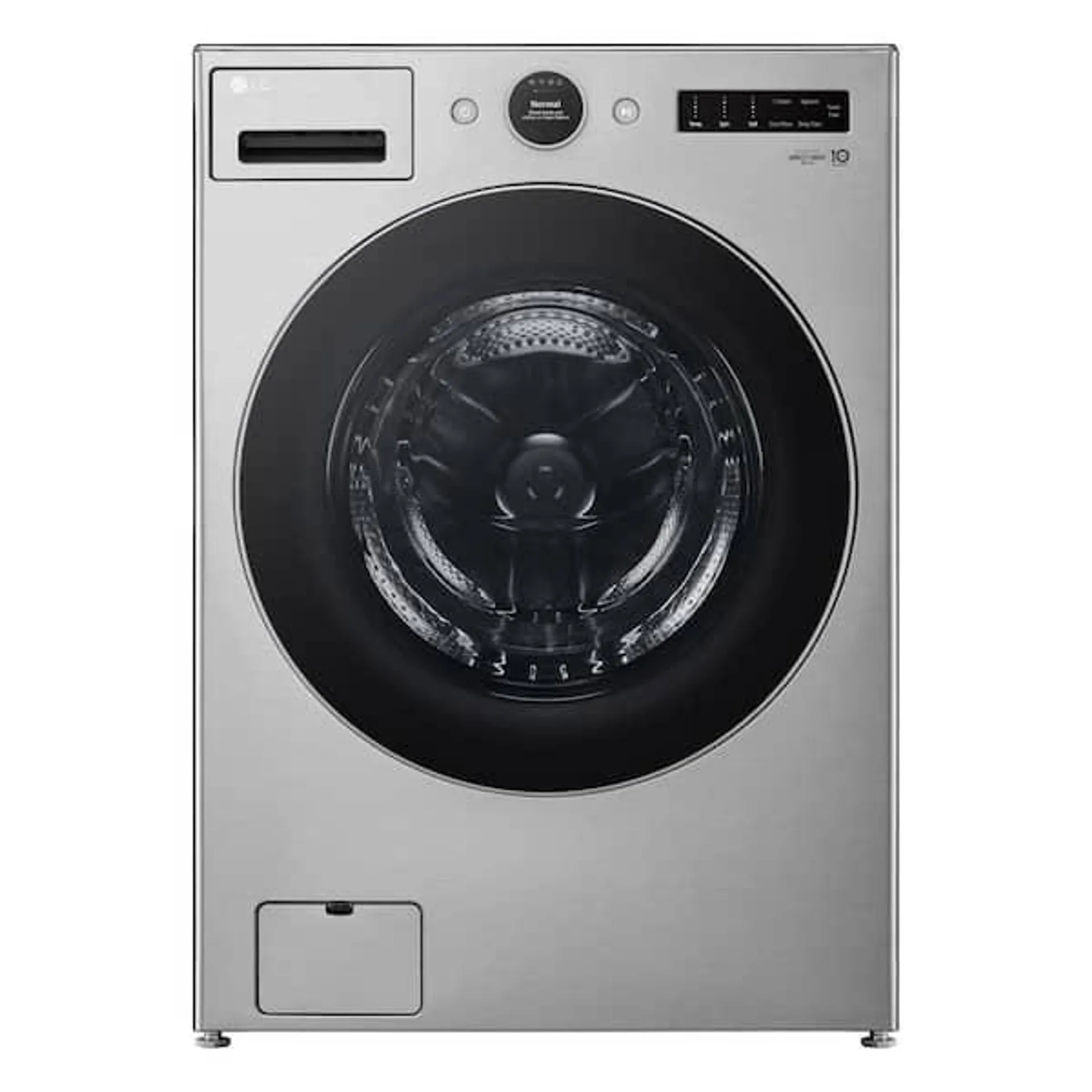 4.5 cu. ft. Stackable Smart Front Load Washer in Graphite Steel with AI Digital Dial, Steam and TurboWash360