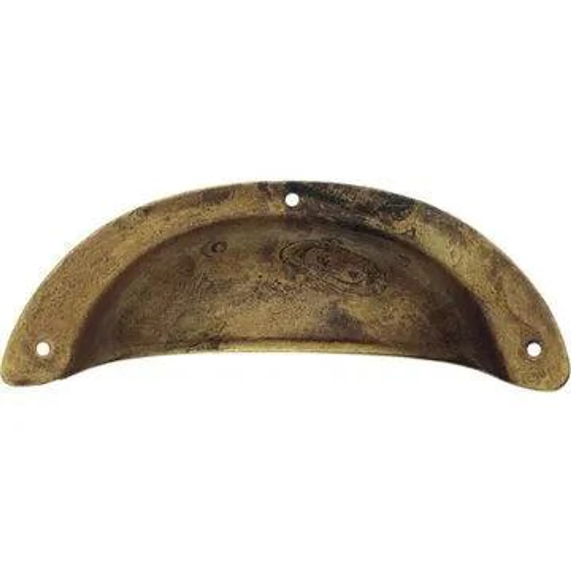 Marella Primitive Rustic Brass Cup Bin Pull